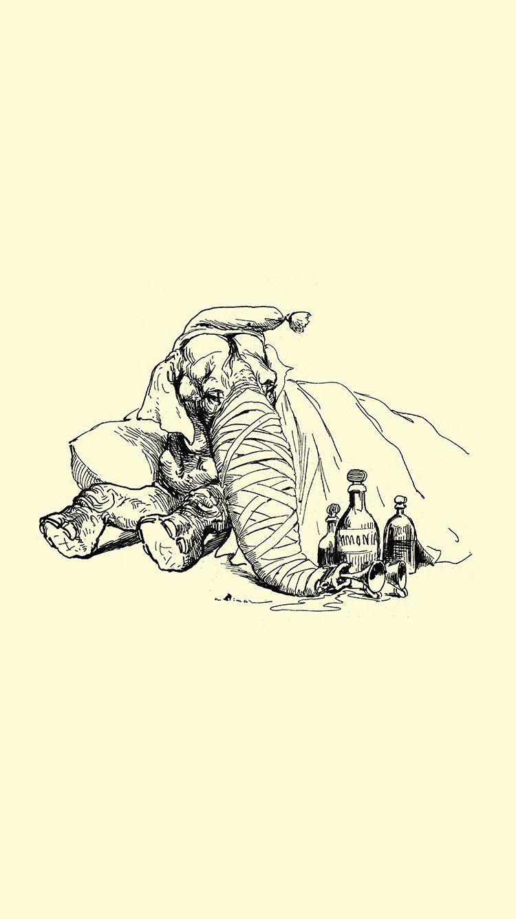 750x1334 Elephant Drawing