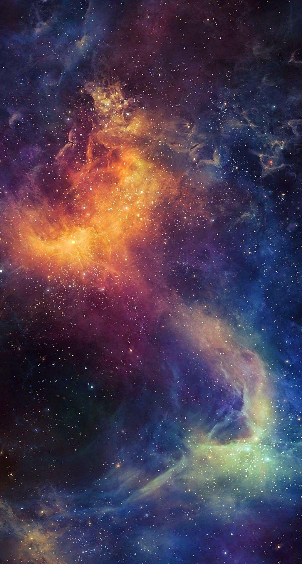 1028x1920 Beautiful Colored Space Nebula iPhone 6 Plus HD Wallpaper HD