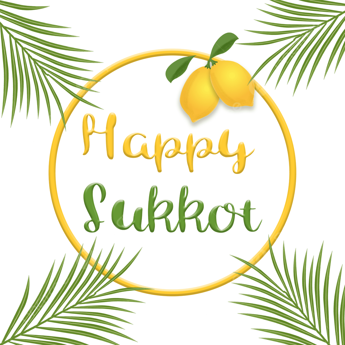1200x1200 Sukkot Hand Drawn Leaf Elements