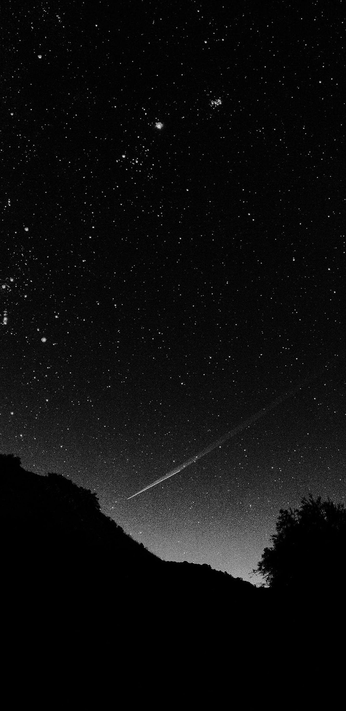 1440x2960 mg37 astronomy space black sky night beautiful falling star