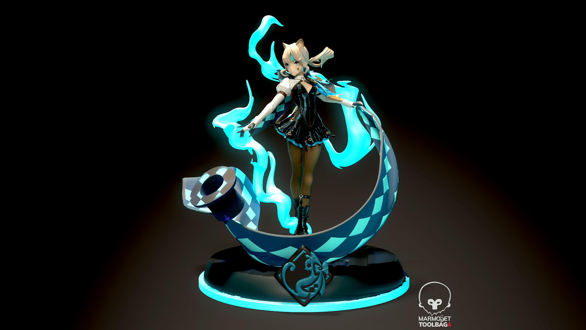 1920x1080 STL file Lynette Genshin Impact