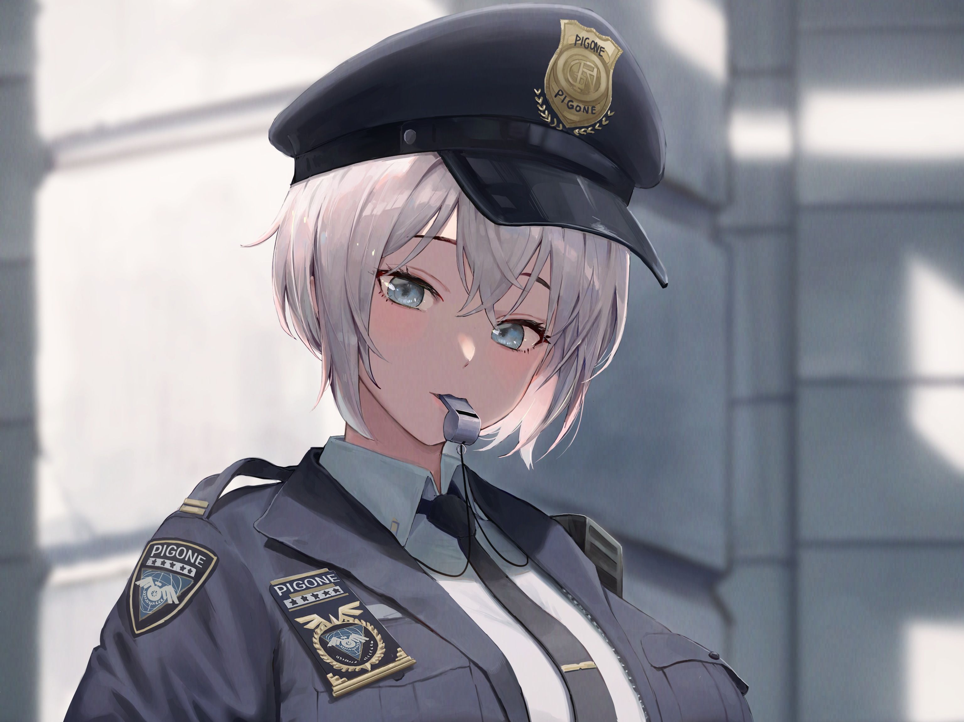 3072x2302 Cop Anime Girl Anime Girl HD Wallpaper