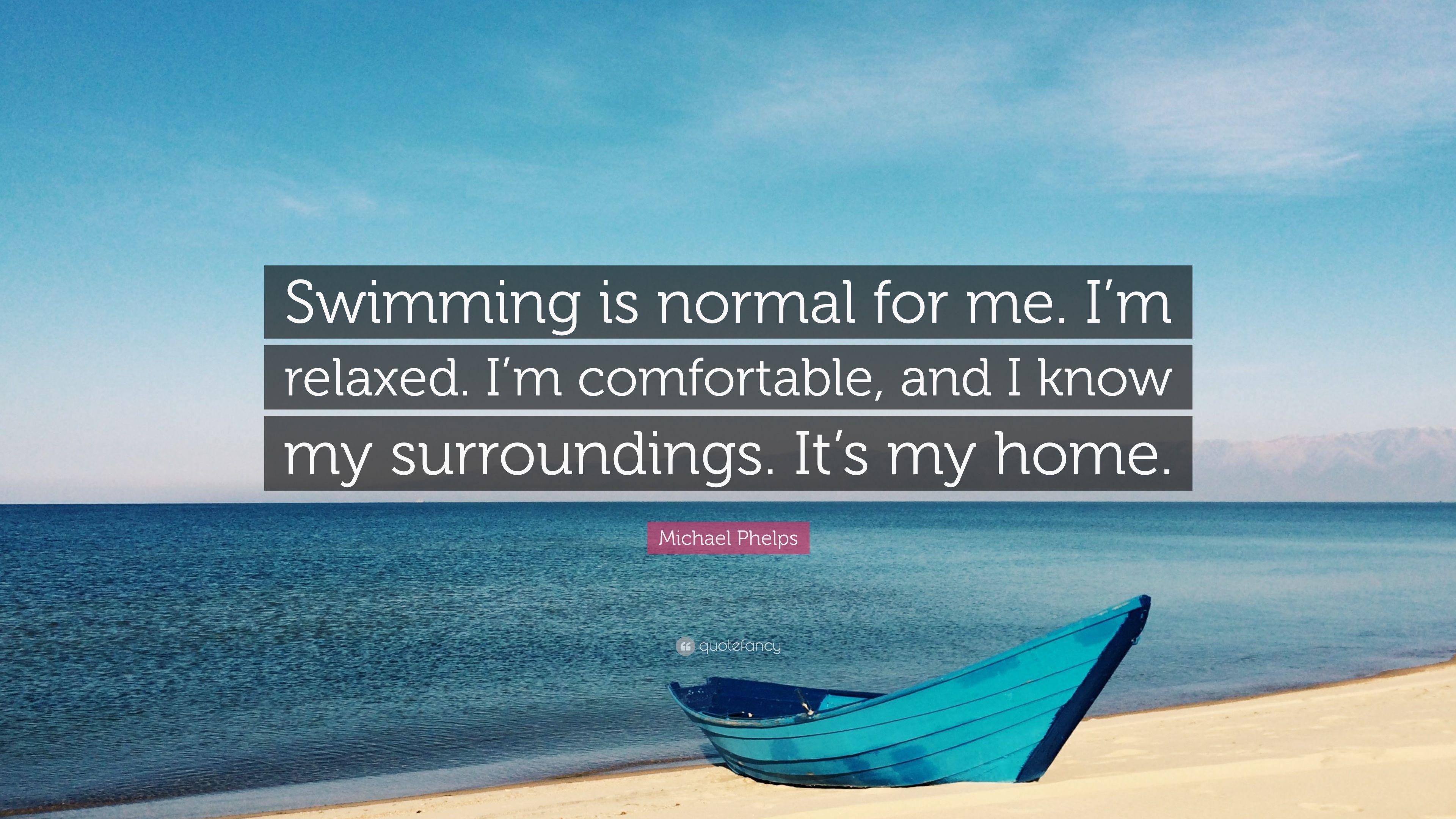 3840x2160 Michael Phelps Quote: “Swimming is normal for me. I'm relaxed. I'm
