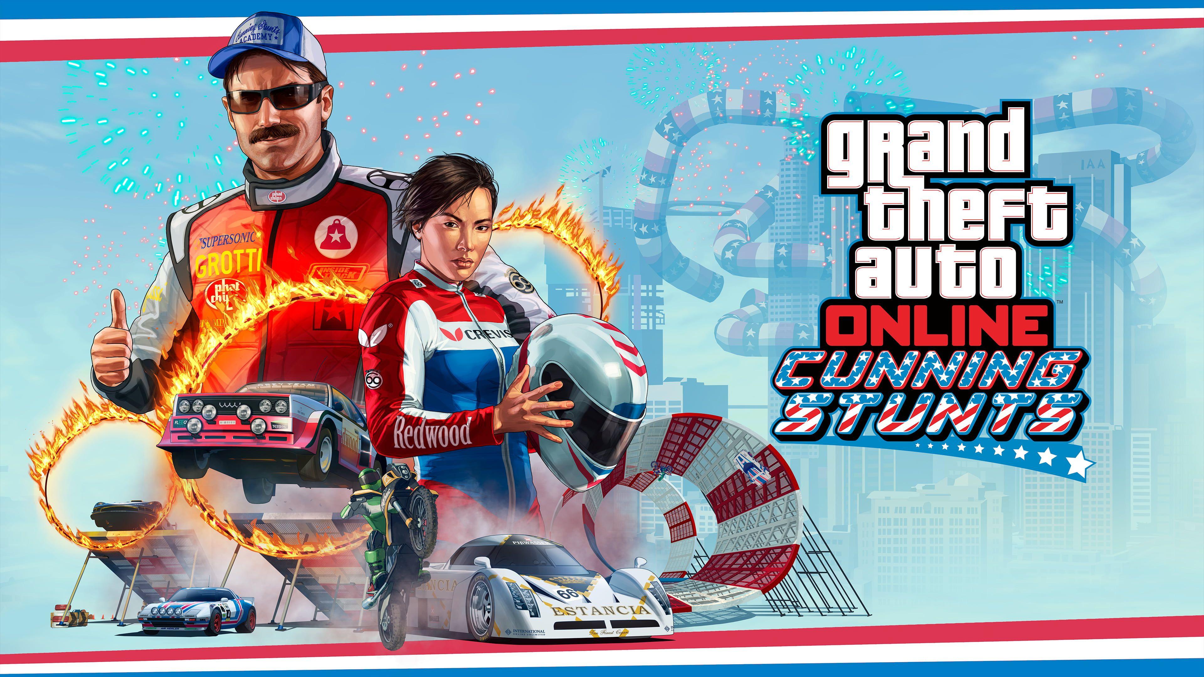 3840x2160 Grand Theft Auto Online cunning stunts illustration HD wallpaper