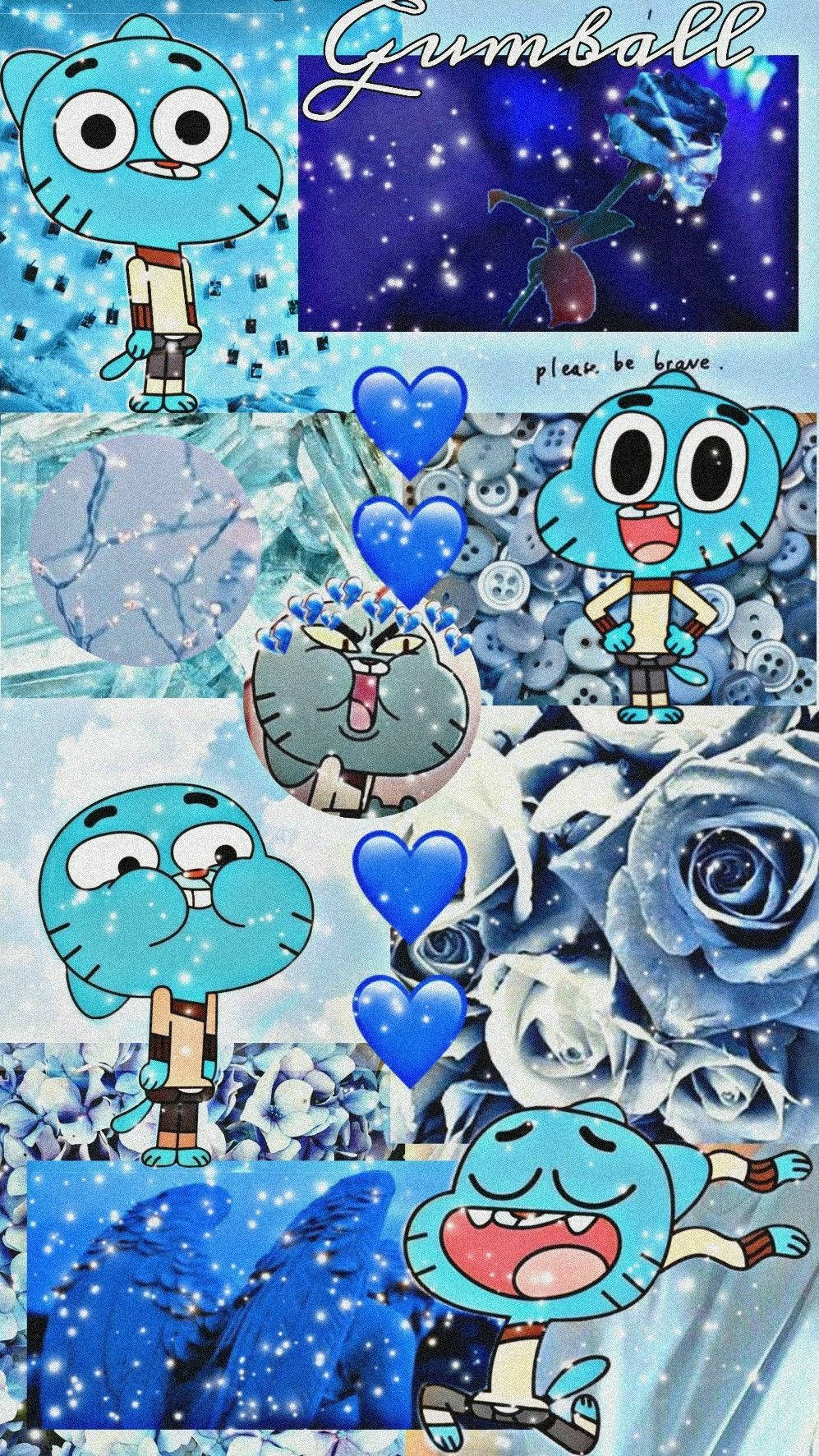 997x1773 Gumball Bright Blue Aesthetic Wallpaper