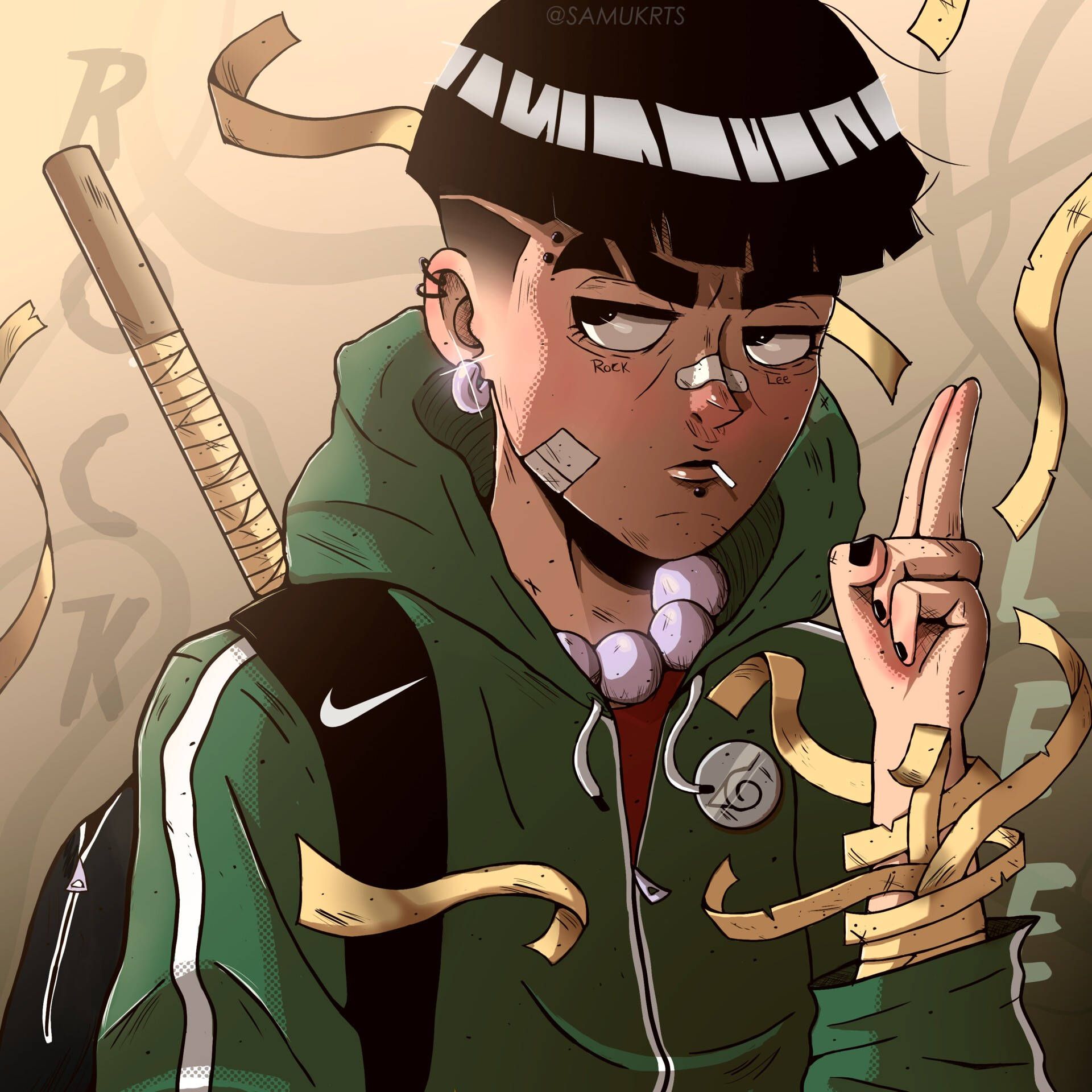 1920x1920 Modern Ninja Rock Lee Wallpaper