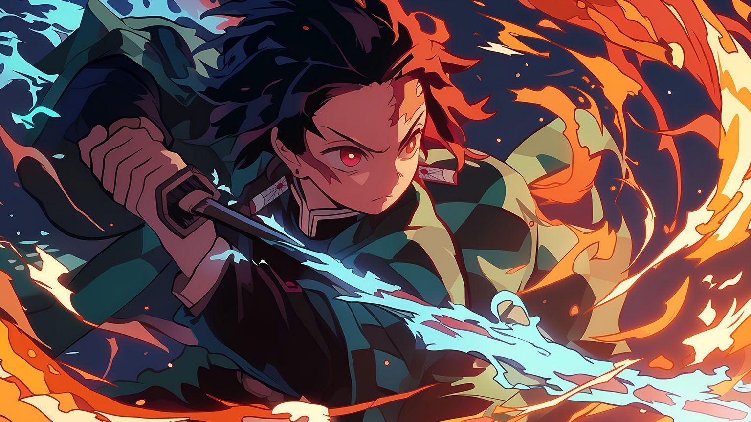 1536x864 Demon Slayer Tanjiro Heroic Battle