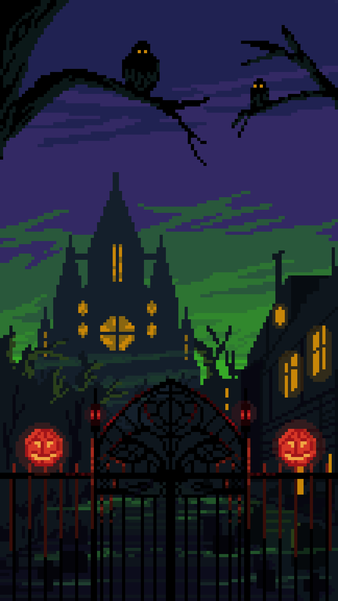 1080x1920 OC Halloween scene (Pixel Dailies) : r