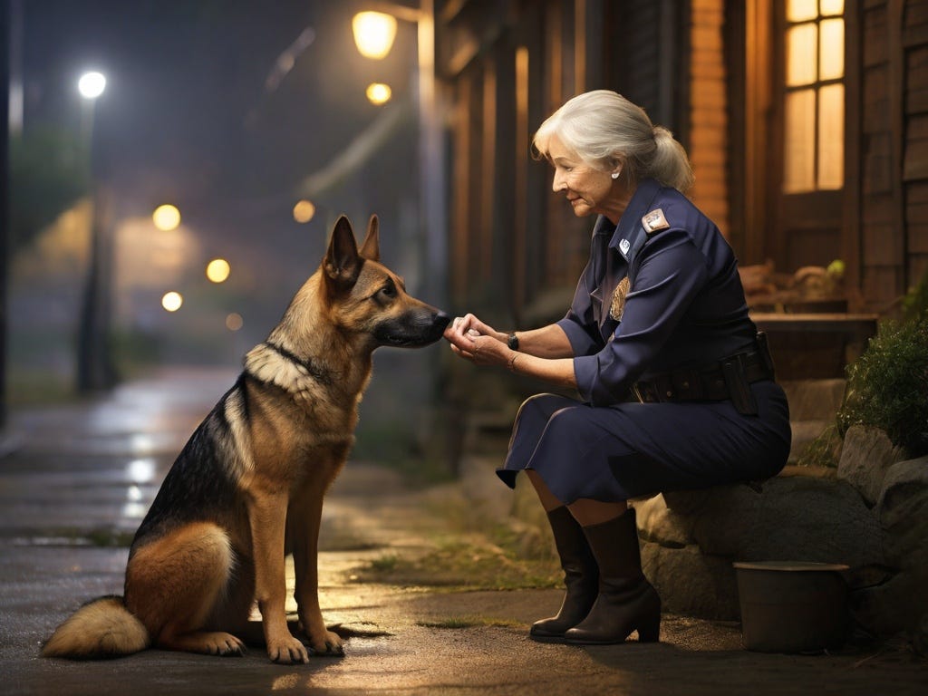 1024x768 retired police dog or military dog