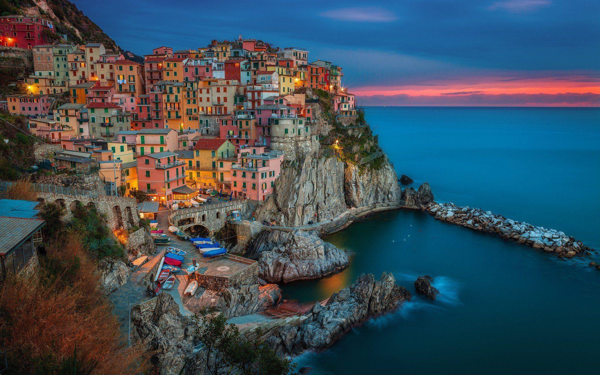 1920x1200 Manarola, Cinque Terre, Italy HD Wallpaper / Desktop