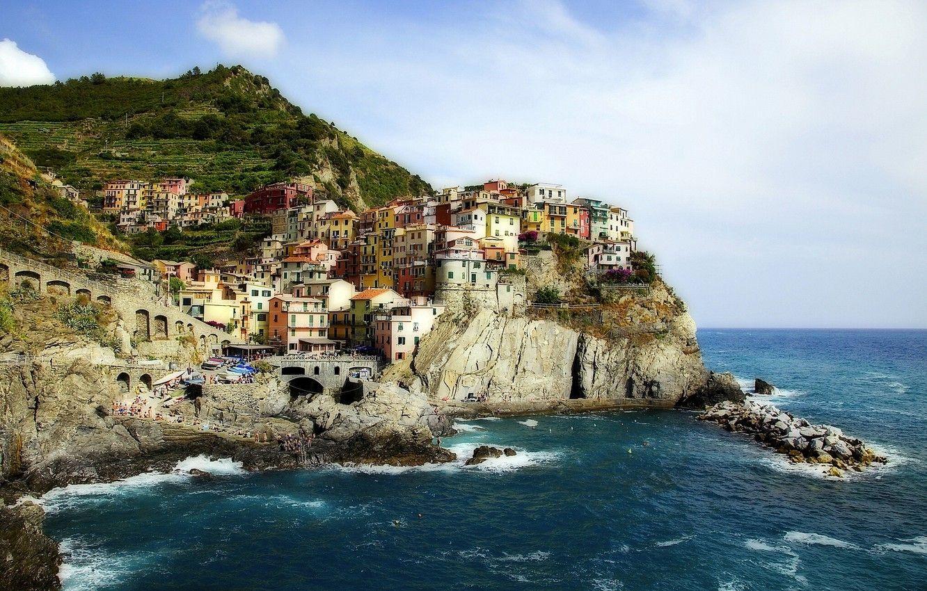 1332x850 Wallpaper landscape, rocks, coast, Italy, Italy