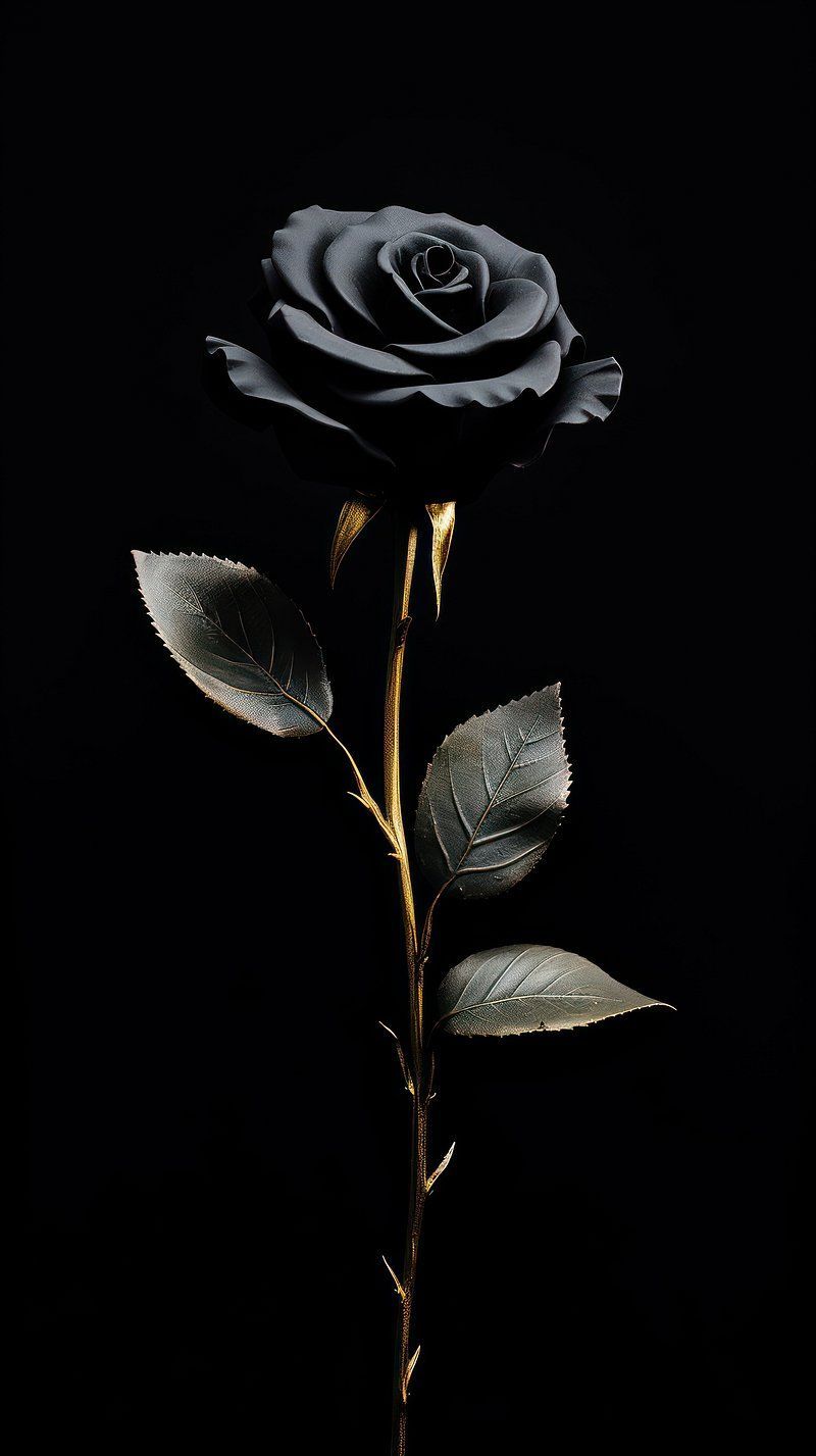800x1427 Wallpaper Aesthetic Black Rose Photo