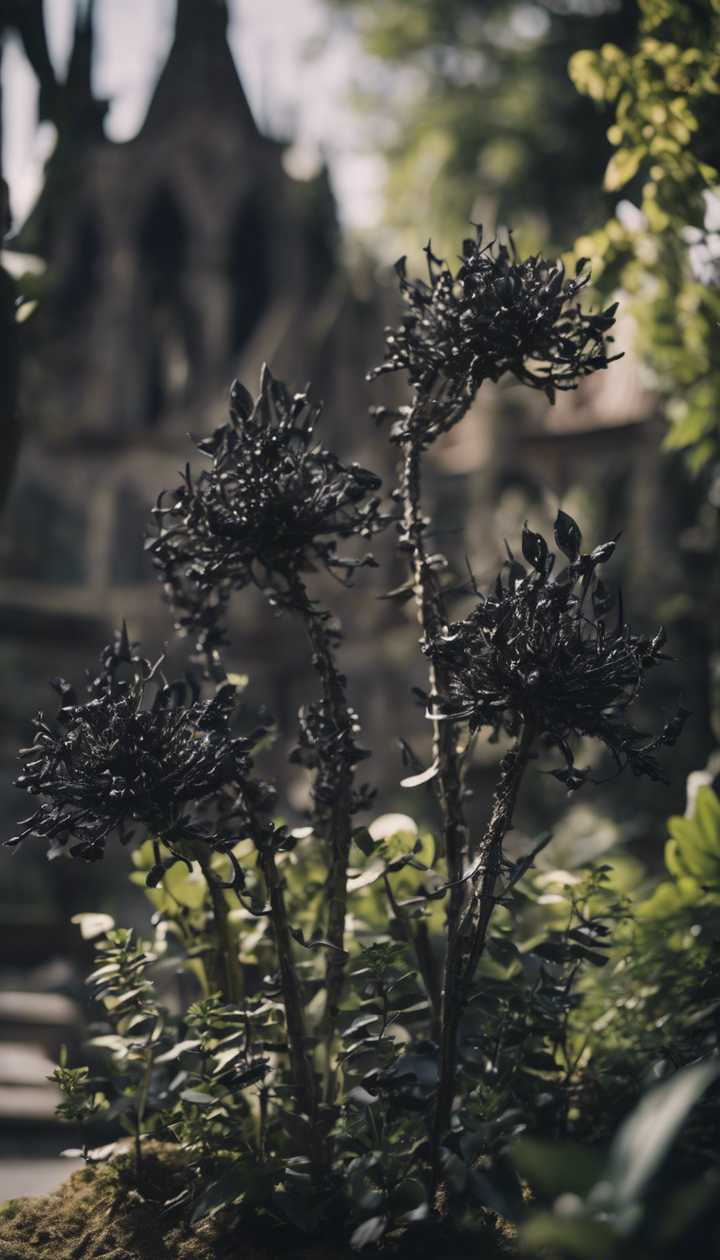720x1260 A gothic garden containing various