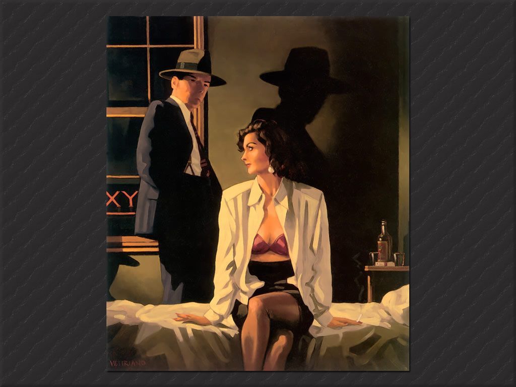 1024x768 Jack Vettriano. The Fedora Lounge