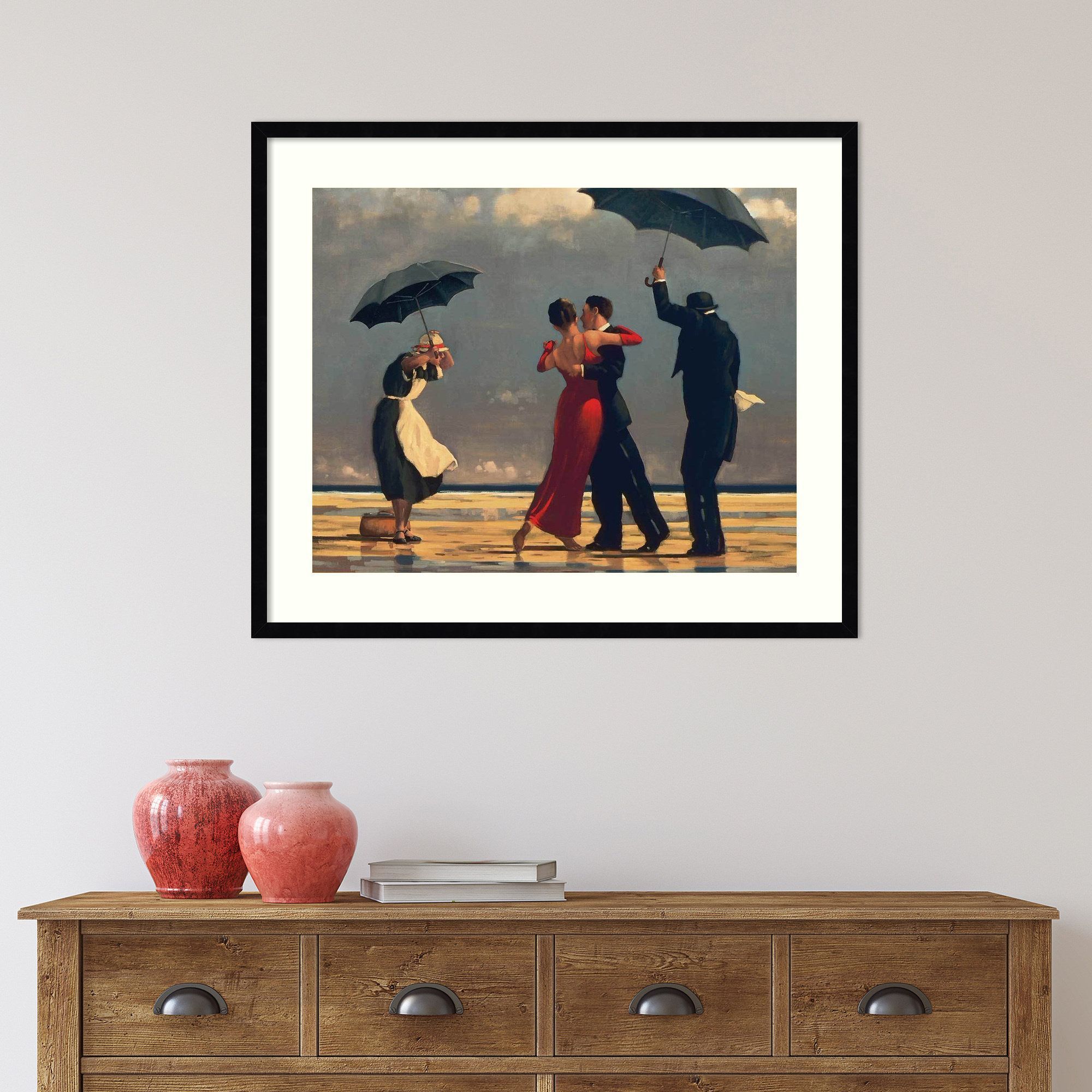 2000x2000 The Singing Butler by Jack Vettriano Canora Grey Frame Color: Gold Size: 37 W x 30 H