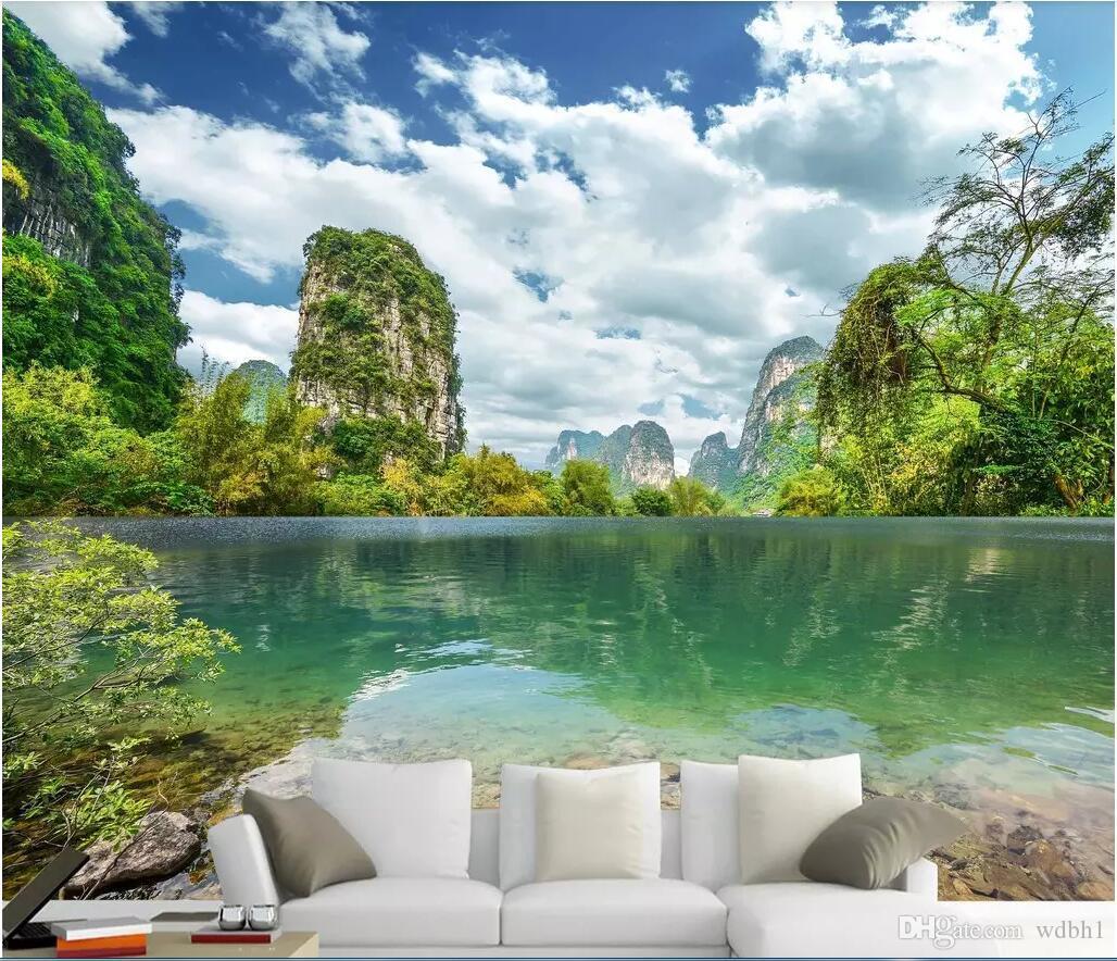 1028x884 3D Wallpaper Custom Photo Murals Guilin Landscape Natural Scenery HD Landscape Painting Living Room Background Wall Wallpaper For Walls 3 D Ha