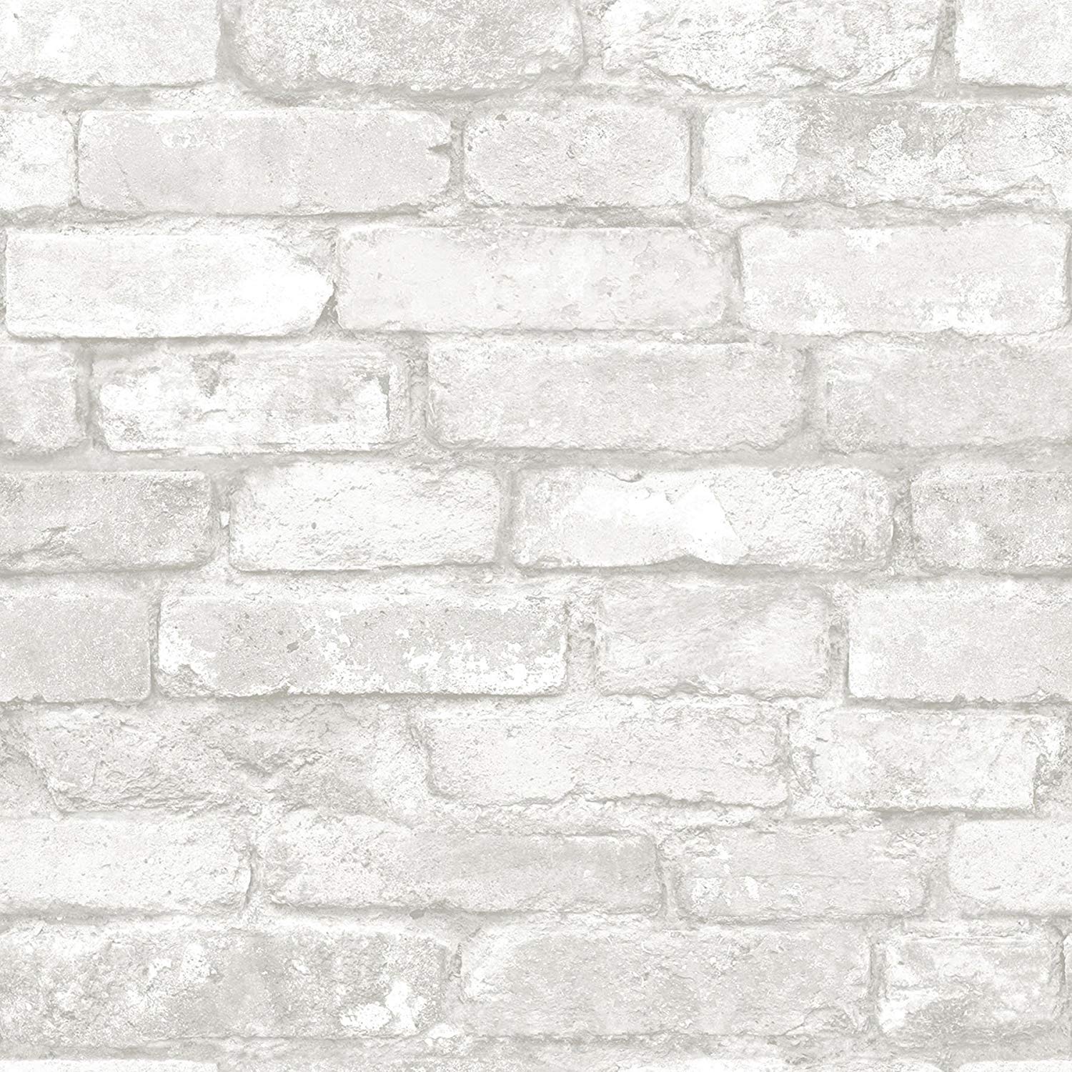 1500x1500 Brewster Brick White Peel and Stick Wallpaper
