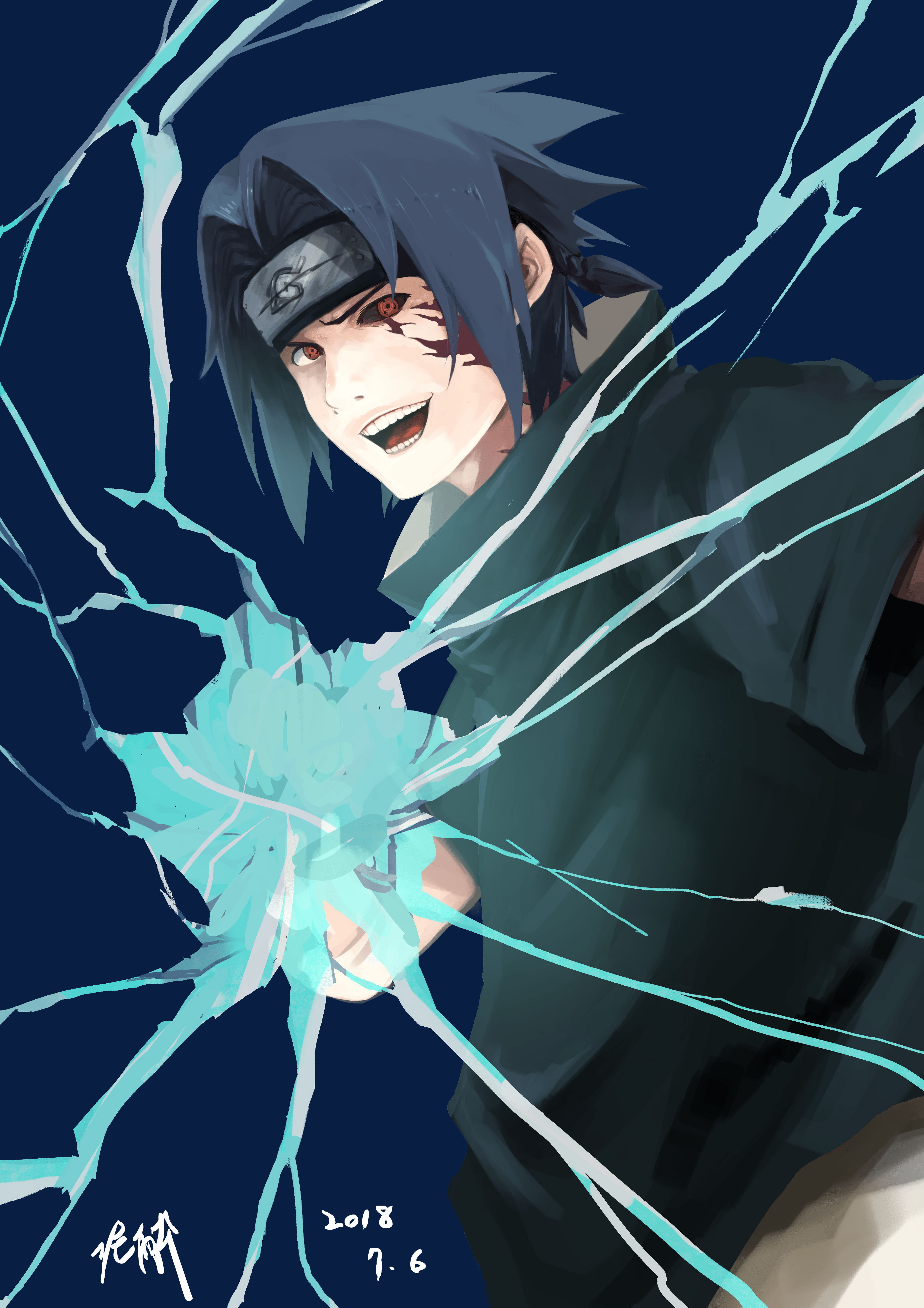 3720x5262 IȻhigo Kurosaki tagged Uchiha Sasuke
