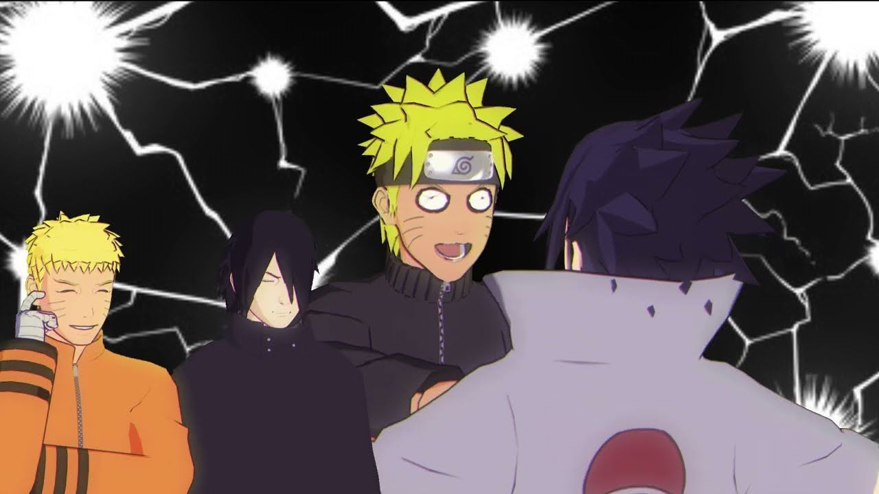 1280x720 Naruto and Sasuke met their past selves
