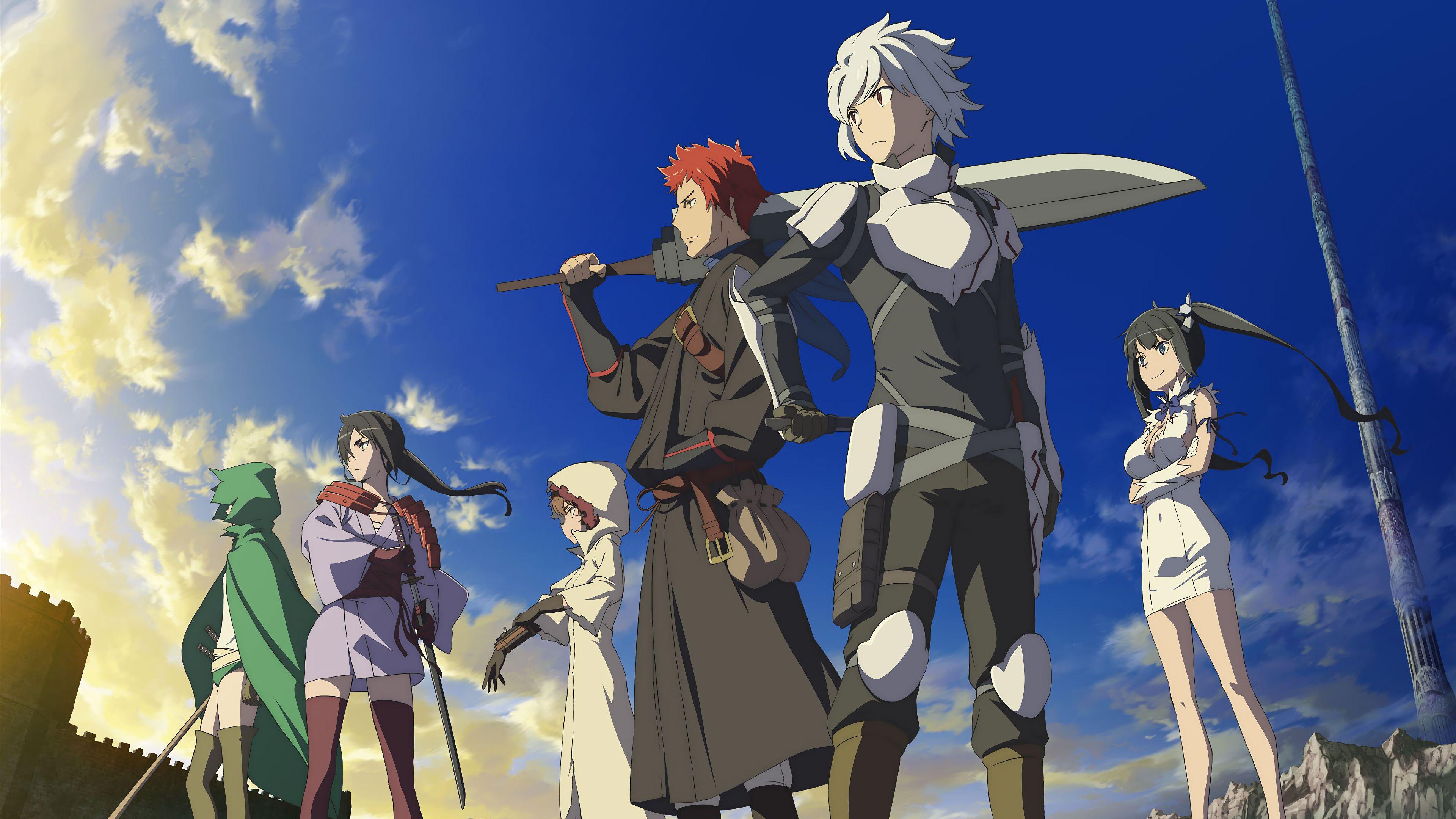 3840x2160 DanMachi Season 2 Characters 4K Wallpaper