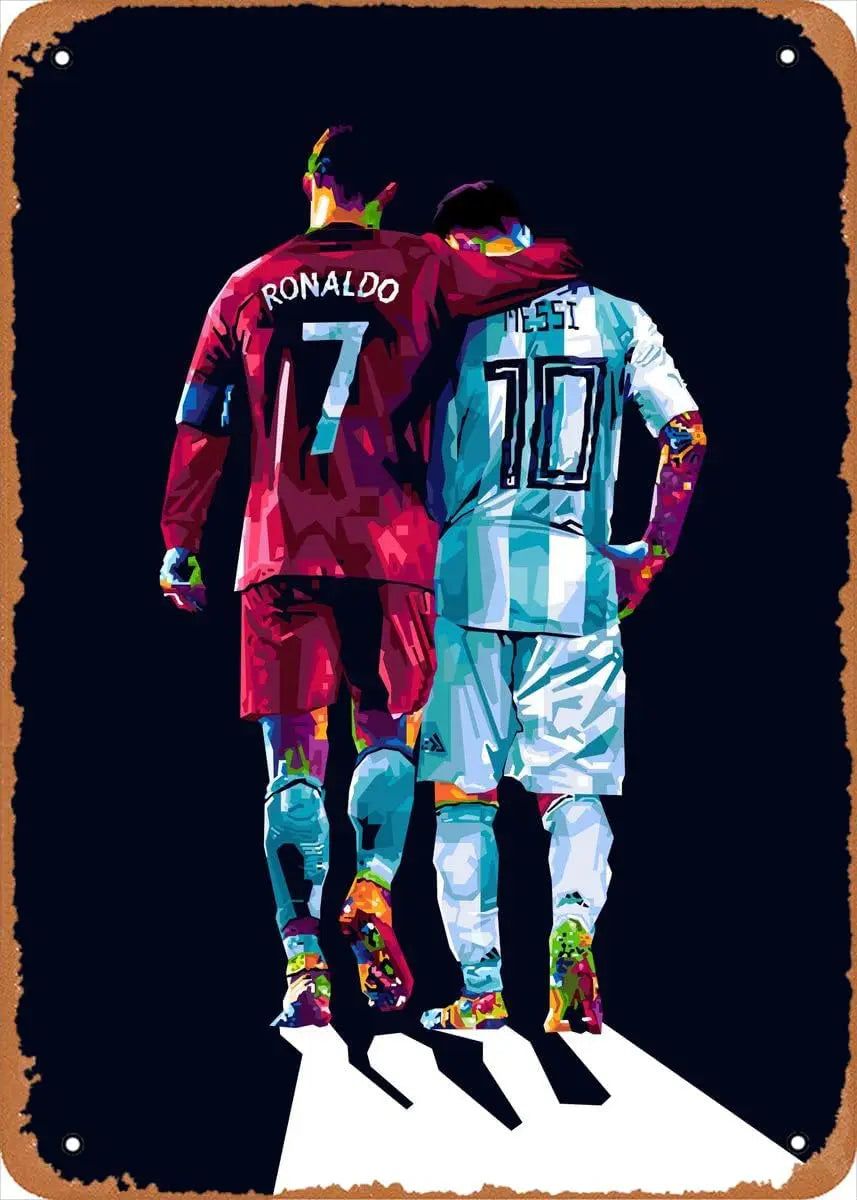 857x1200 Messi Vintage Metal Tin Sign