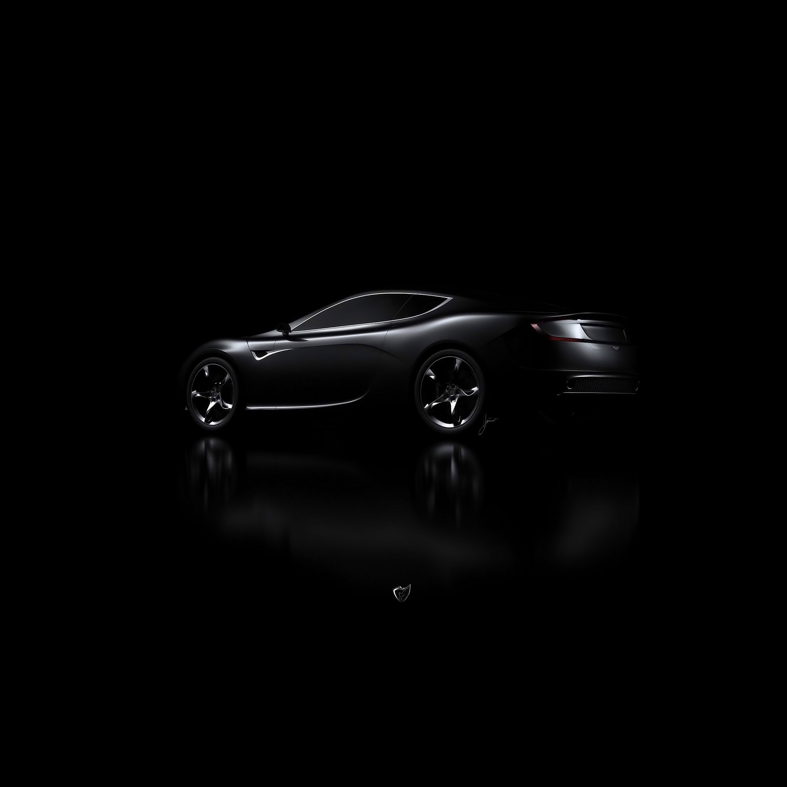 2732x2732 Aston Martin Black Car Dark