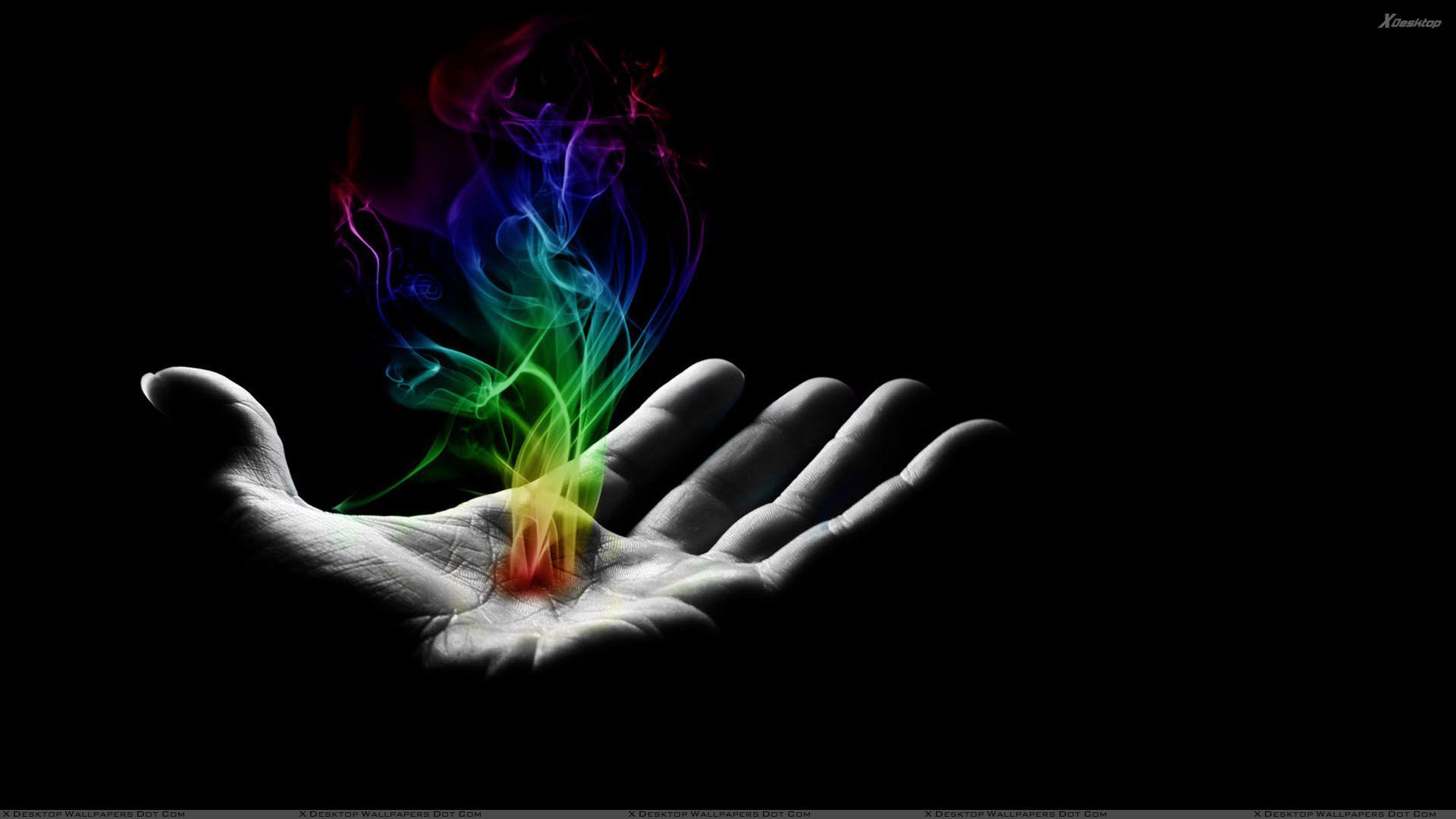 1920x1080 Abstract Hand Wallpaper And Black Background Wallpaper