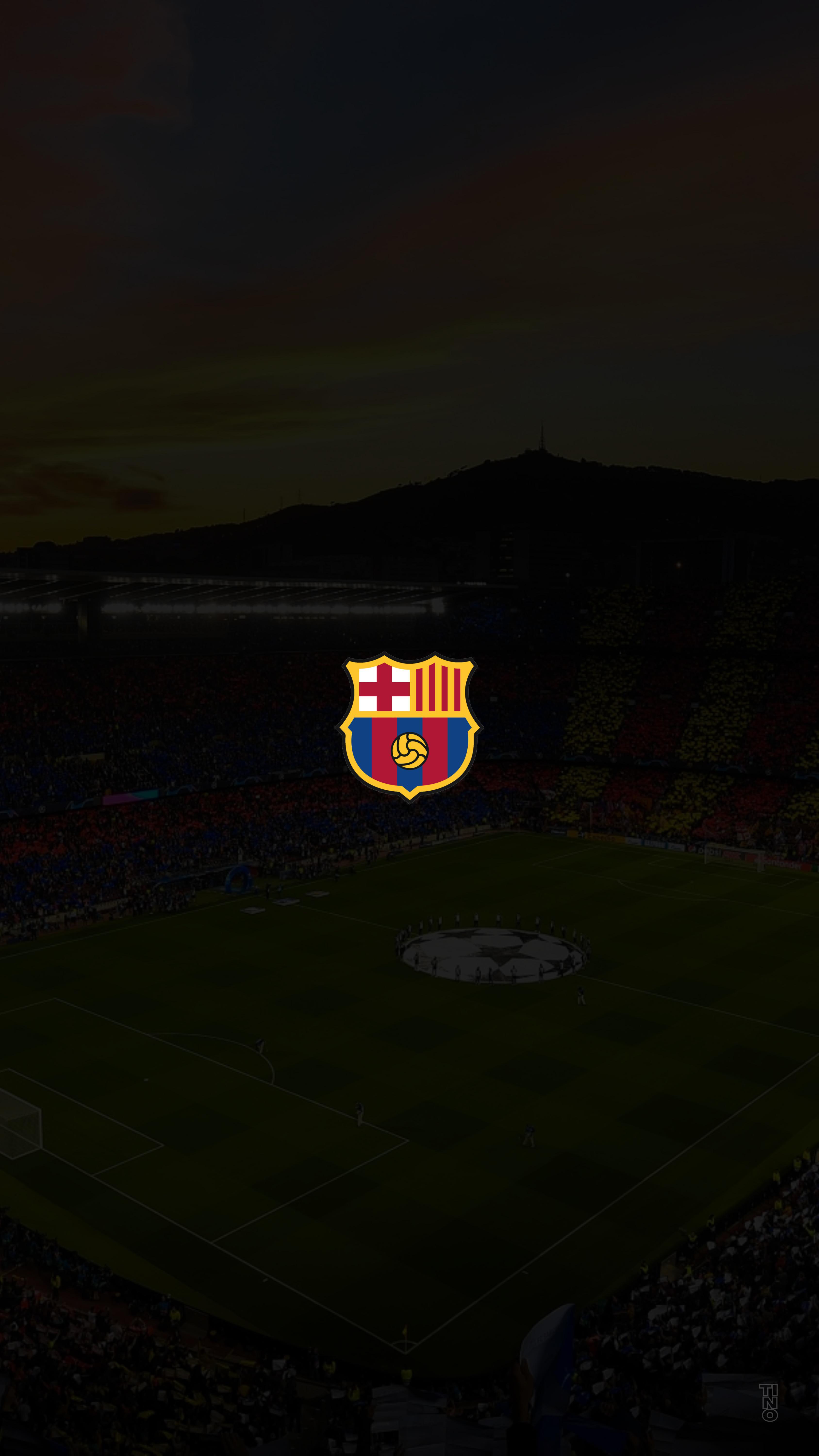 3375x6000 FC Barcelona Minimalist Wallpaper