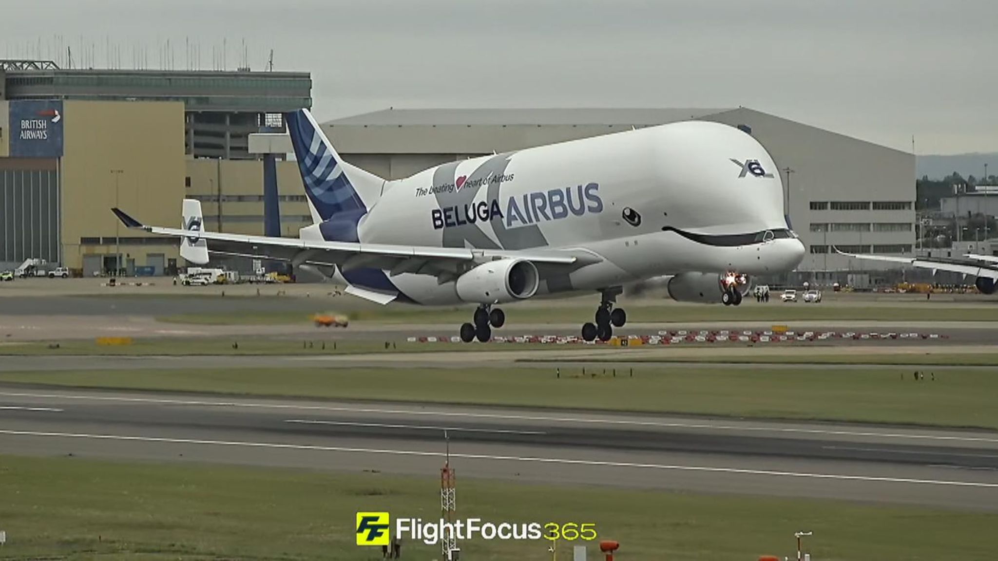 2048x1152 Airbus Beluga lands at London's