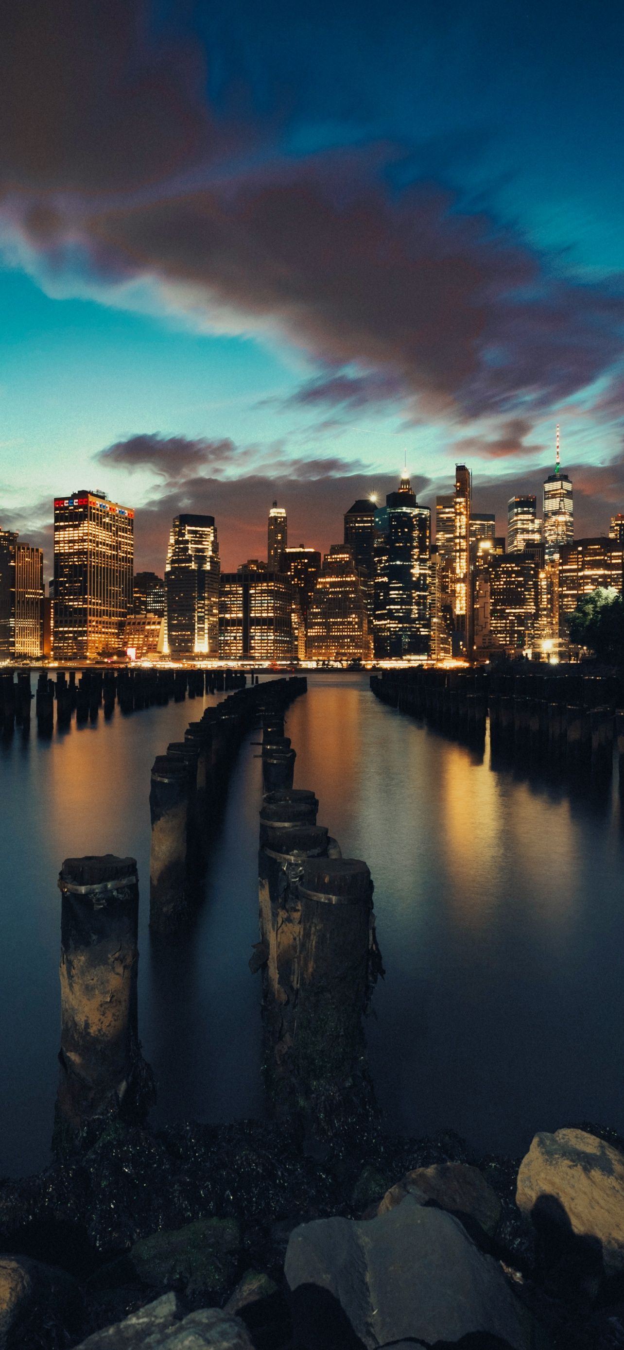 1284x2778 New York City Wallpaper 4K, Evening