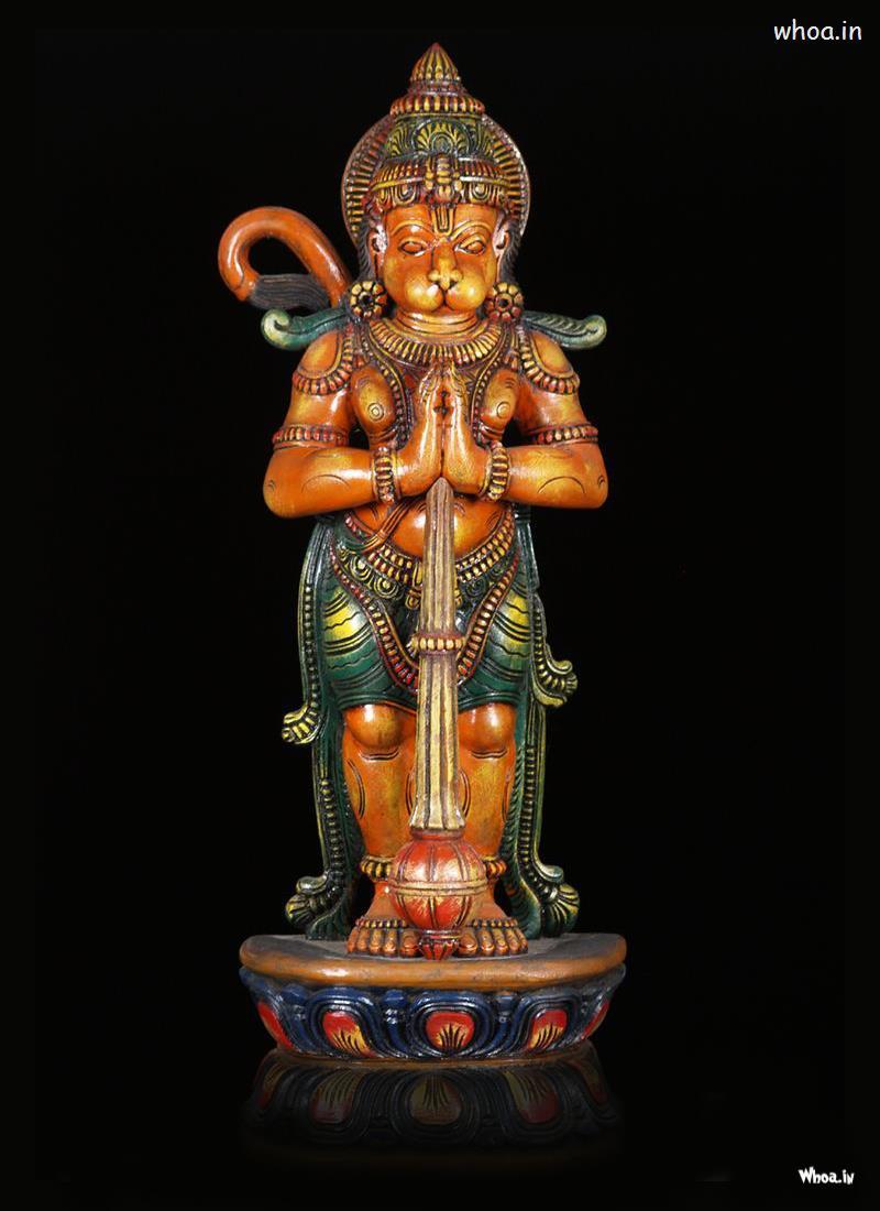 Tượng Chúa Hanuman 800x1100 với hình ảnh HD nền tối