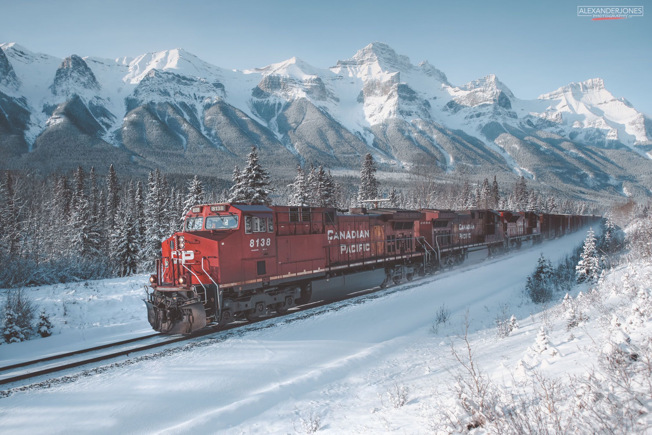 2250x1500 Winter Train. Canmore, Alberta