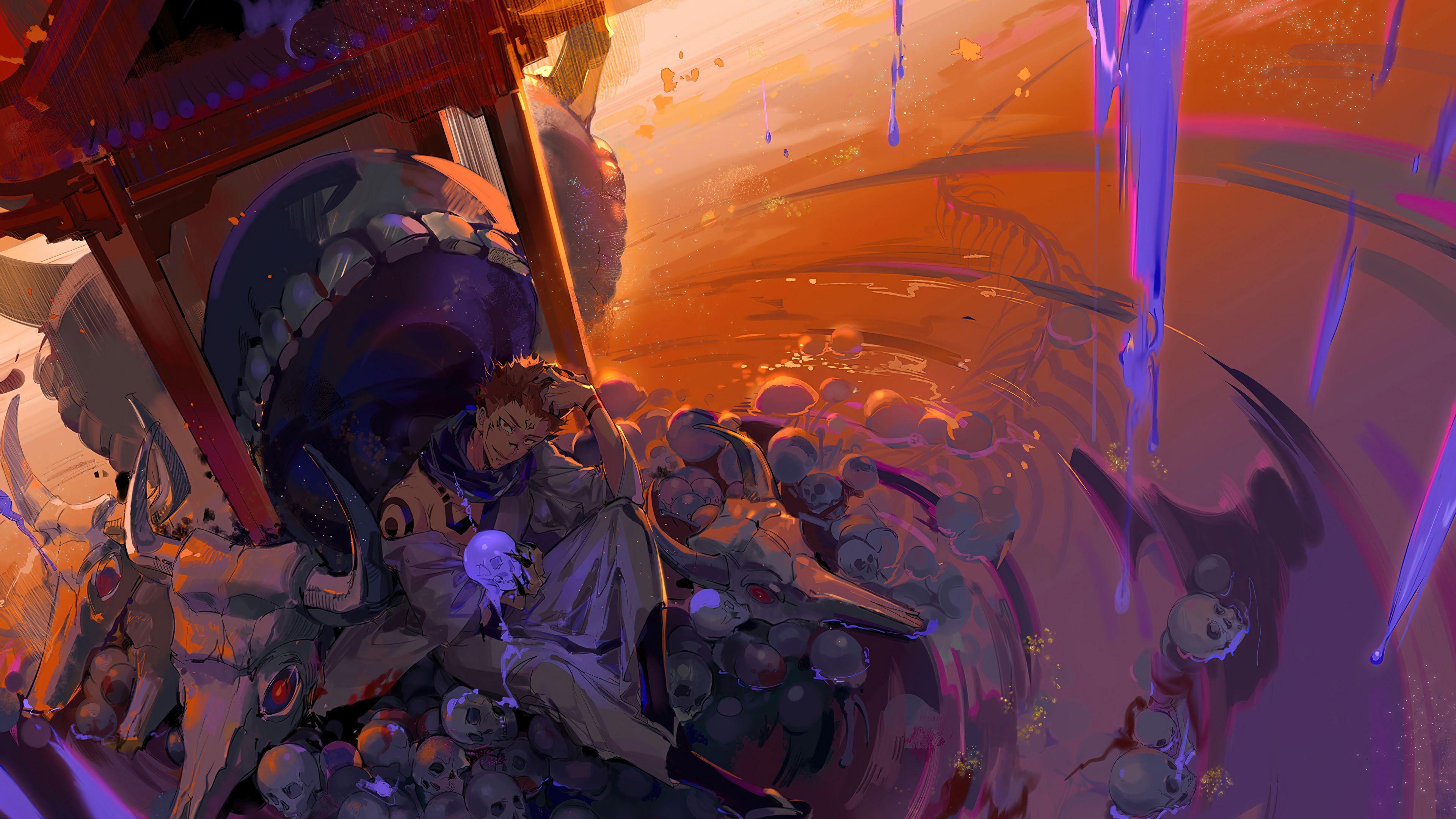 3840x2160 Sukuna Domain Expansion Jujutsu Kaisen