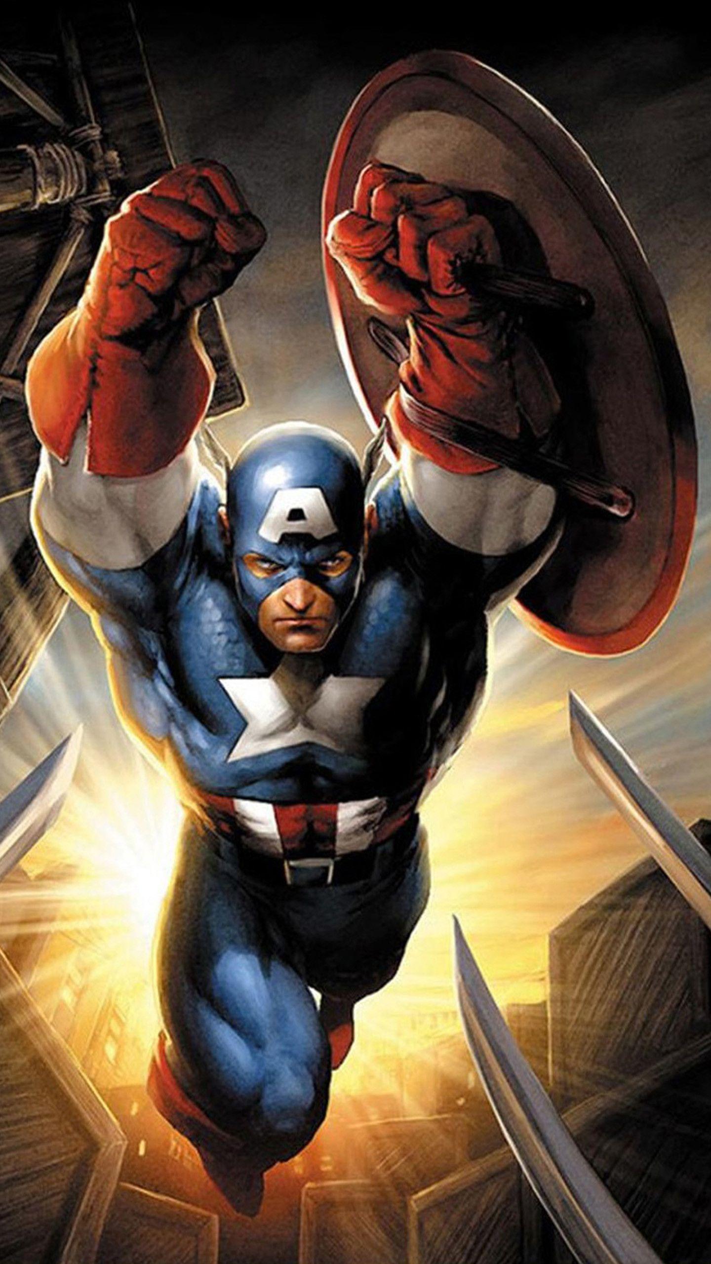 Hình nền Captain America 1440x2560