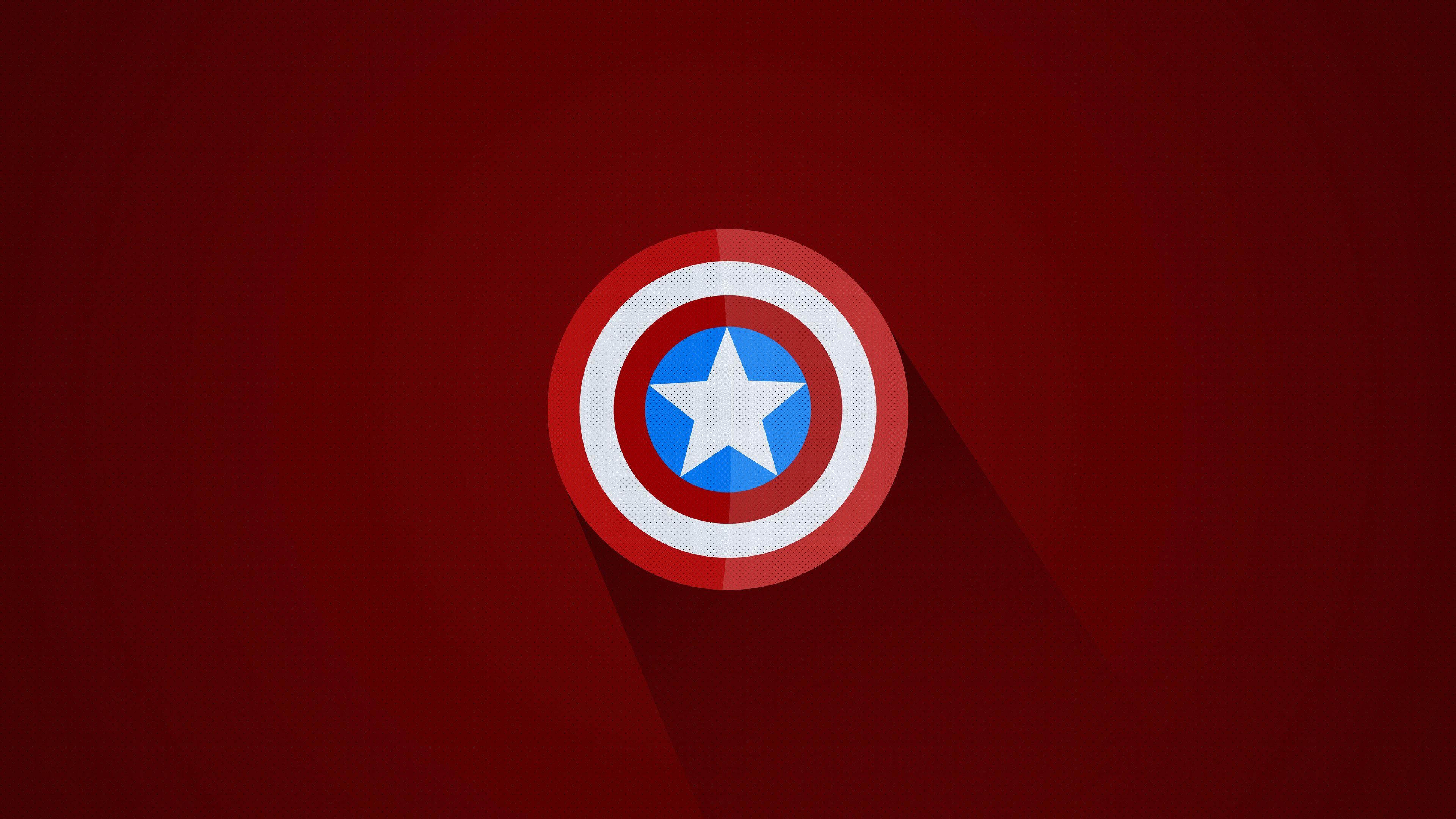 3840x2160 Wallpaper 4k Captain America Minimal Logo 4k Wallpaper, 5k