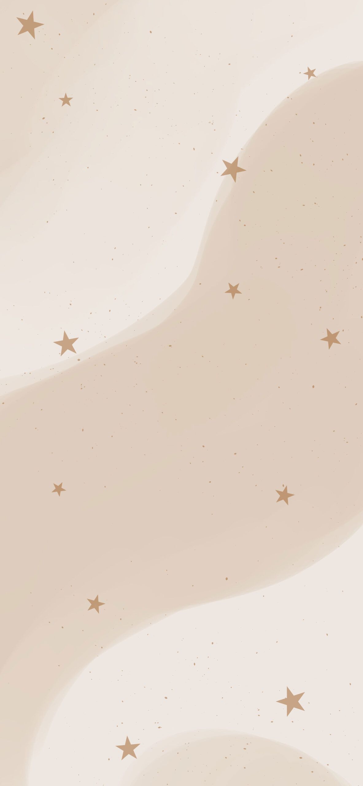 1183x2560 Aesthetic Stars Beige Wallpaper