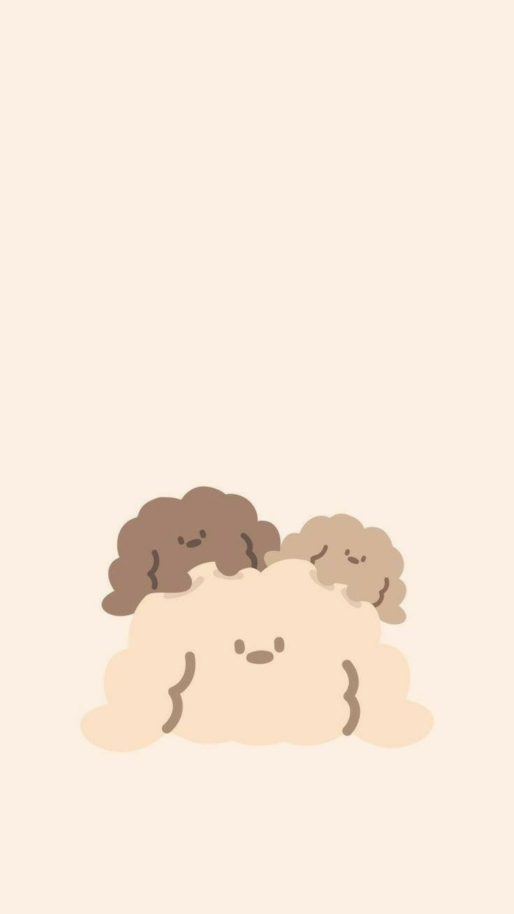 736x1308 Beige Cute Wallpaper