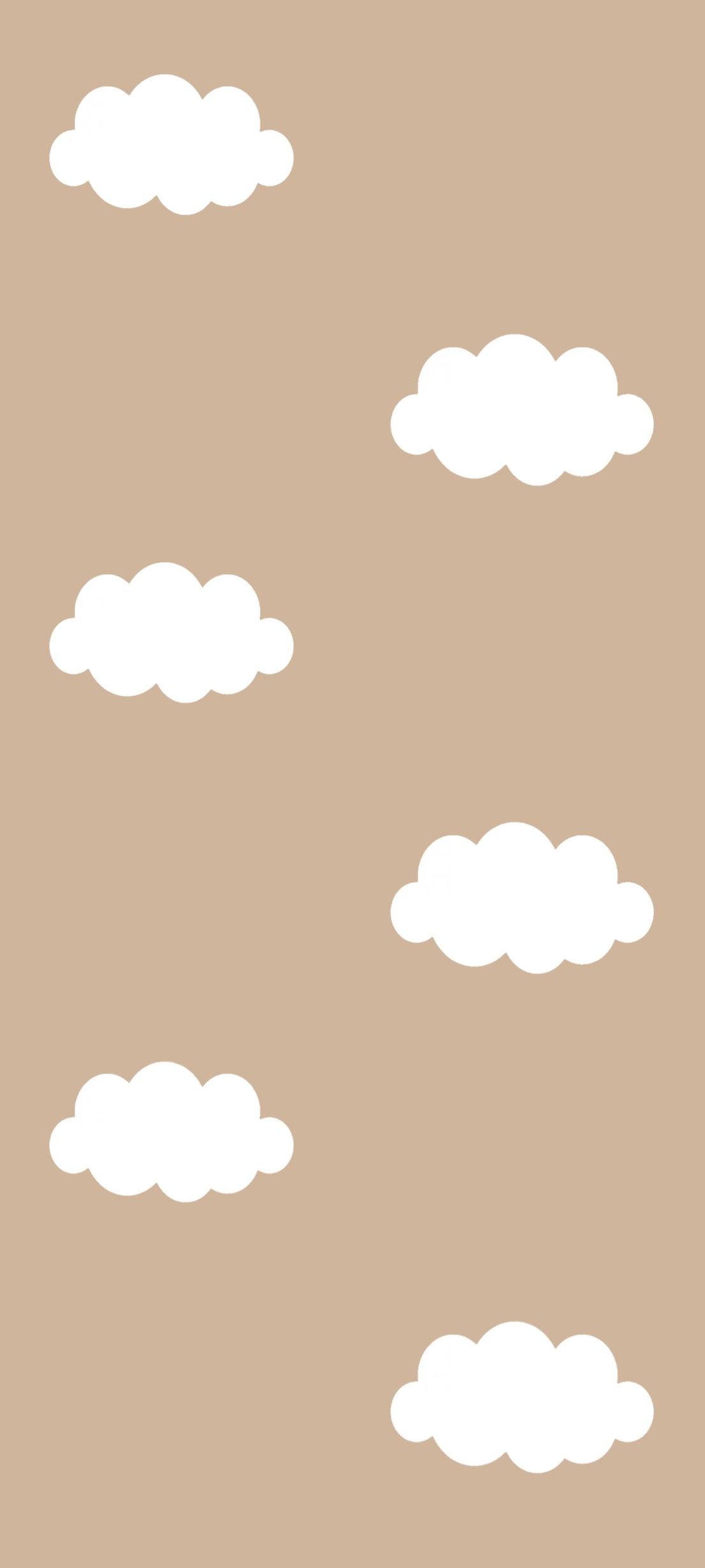 1106x2458 Beige Clouds Aesthetic Wallpaper
