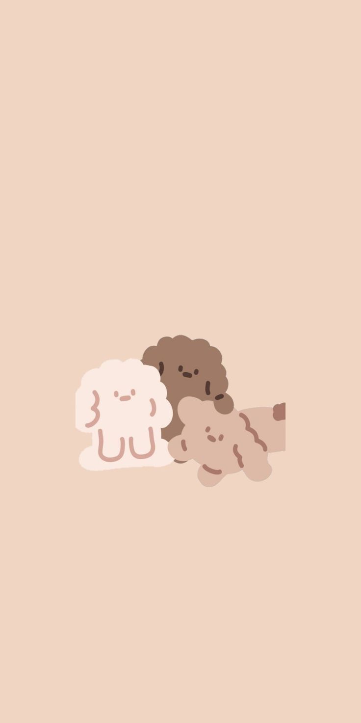 736x1472 Brown Kawaii Wallpaper