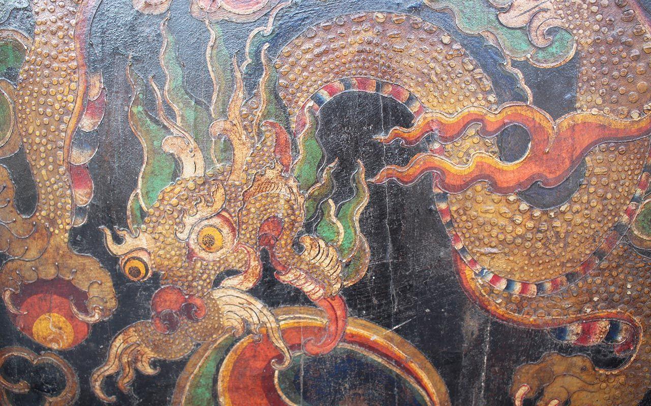 1280x800 Monastery Dragon Door circa 1900