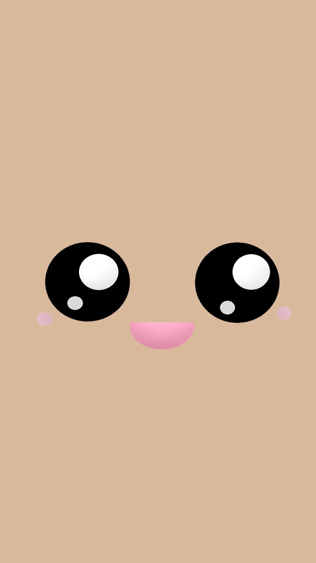 1080x1920 Beige Kawaii Wallpaper