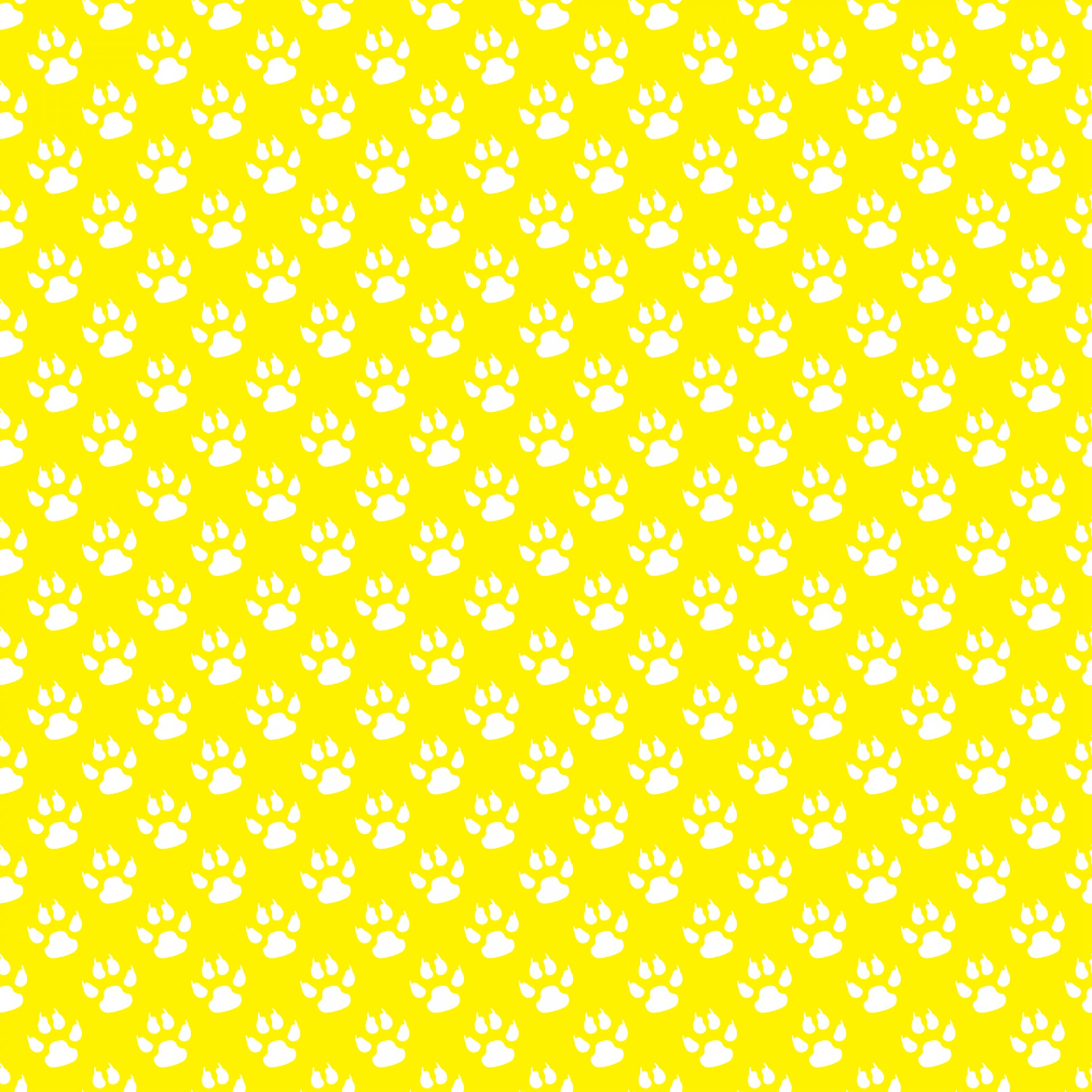 1920x1920 Yellow paw print background or wallpaper. Pet Clip Art