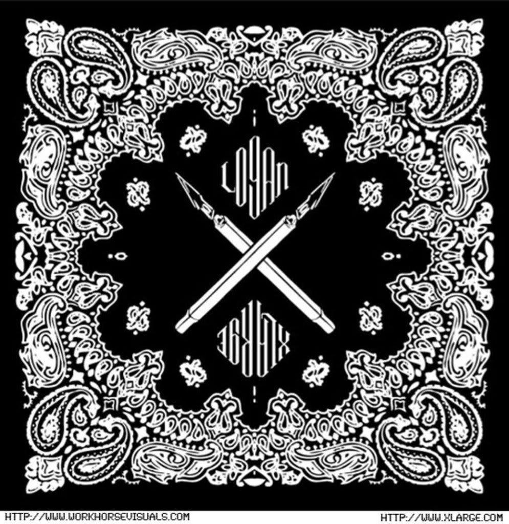 995x1024 White Bandana Background Black bandana white
