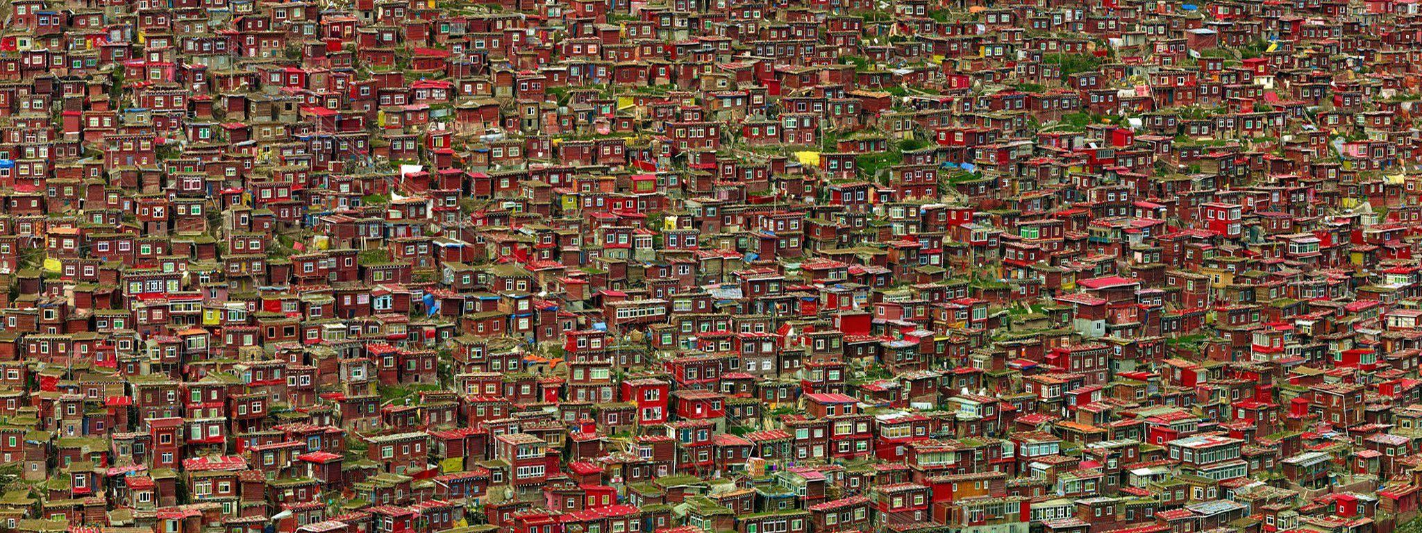 2048x768 Wall Arts Tibetan Wall Art Buddhist Temple For Painting On