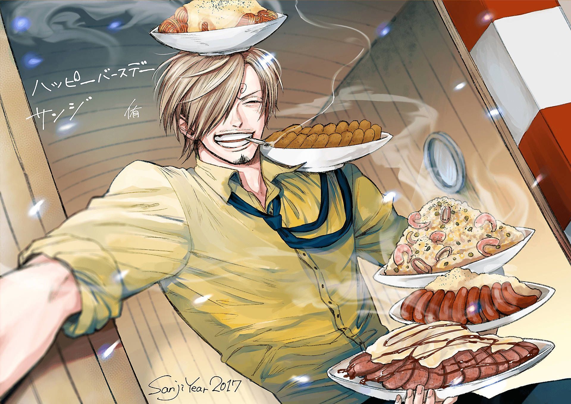 1920x1360 Download Sanji the Happy Chef Wallpaper