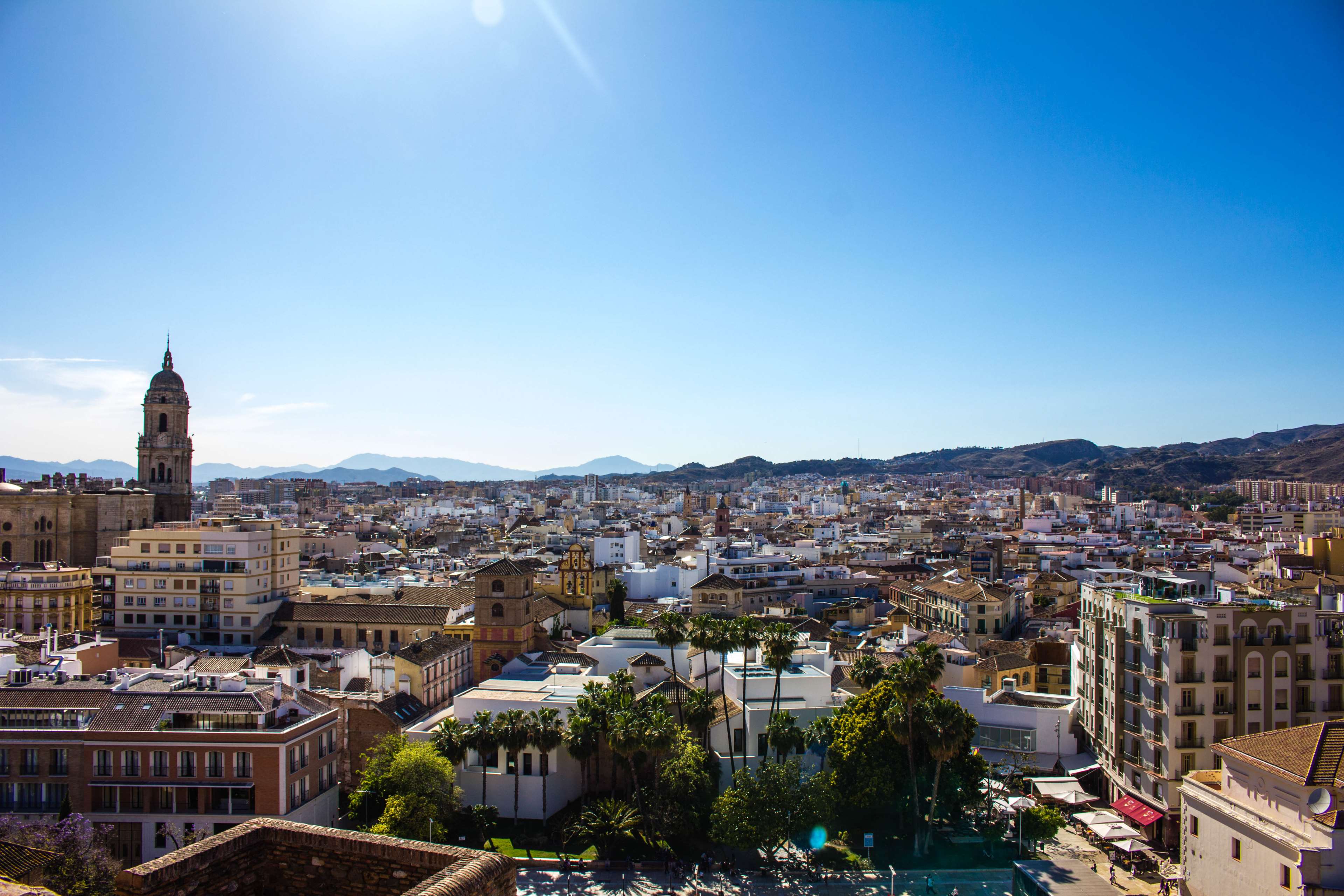 3840x2560 malaga, spain, sun, travel 4k wallpaper
