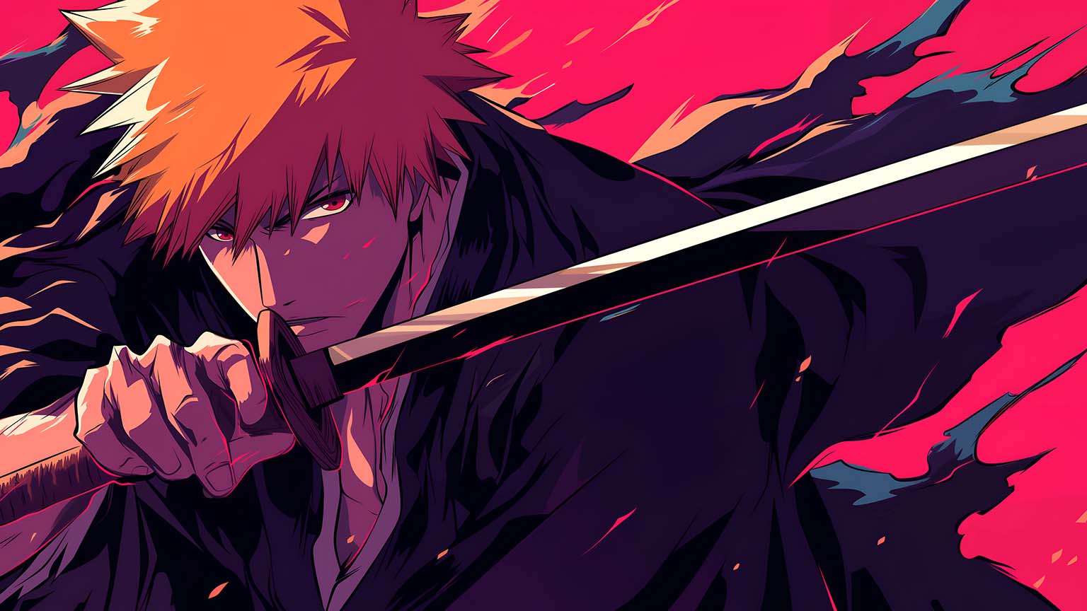 1536x864 Bleach Ichigo Kurosaki Sword Desktop