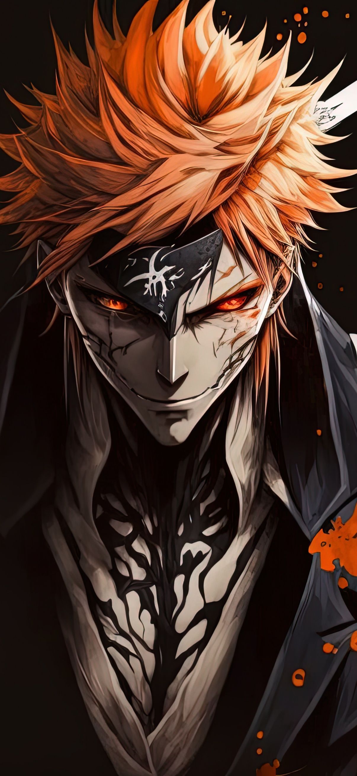 1206x2622 Ichigo Kurosaki Wallpaper 4K, AI art