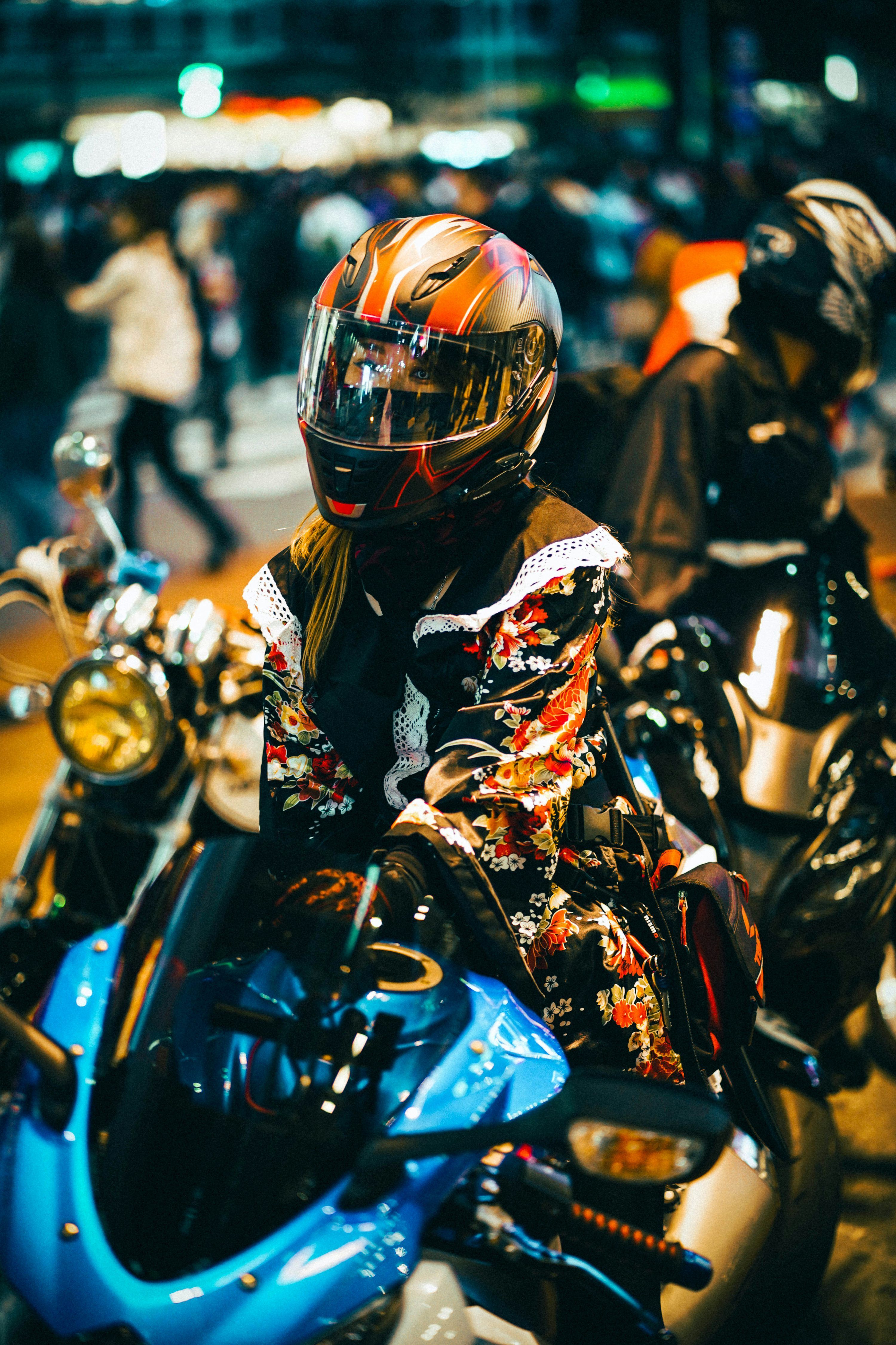 3000x4500 Biker Girl Picture. Download