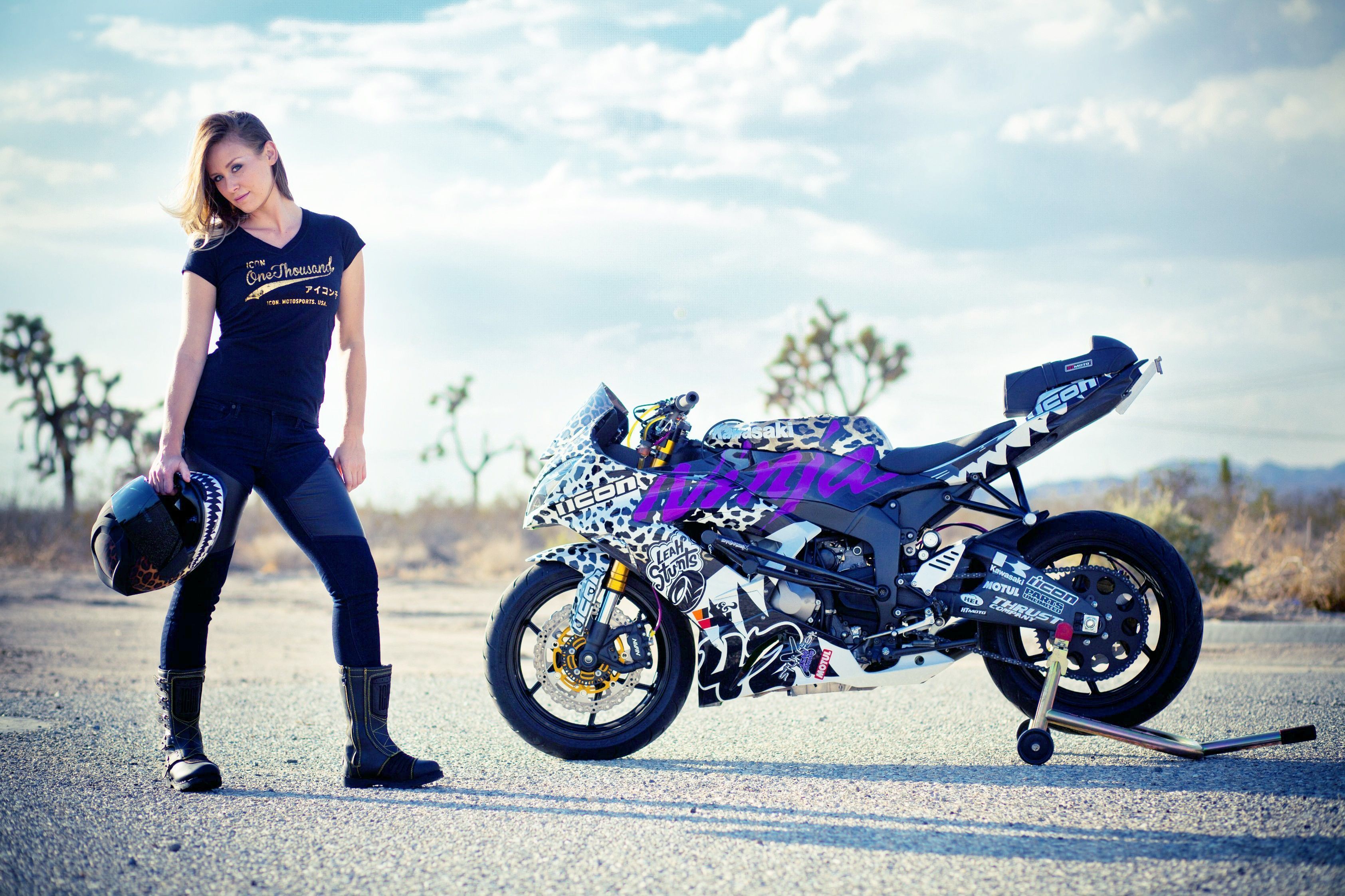 3369x2246 Girl Bike Wallpaper